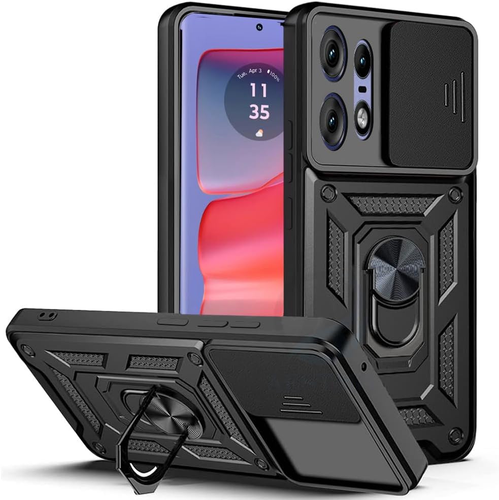 AESTMO PC Tough Armor Motorola Moto Edge 50 Pro 5G Bumper Back Case ...