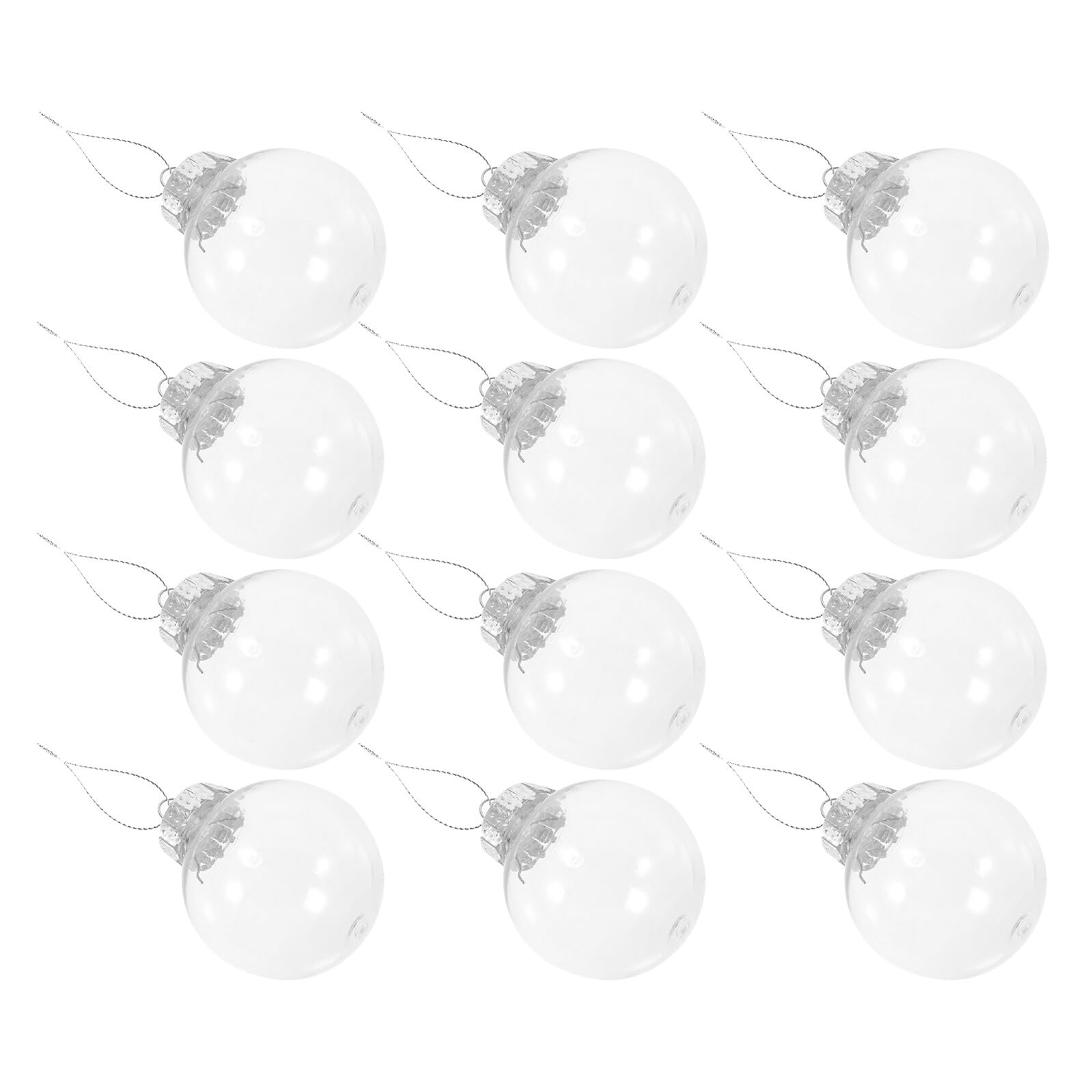 TEHAUX 30piezas Bolas Rellenables Transparentes para Decoración Navideña Adornos Colgantes de Plástico Irrompible para Manualidades Adecuado para Fiesta de Boda y Esferas de DIY
