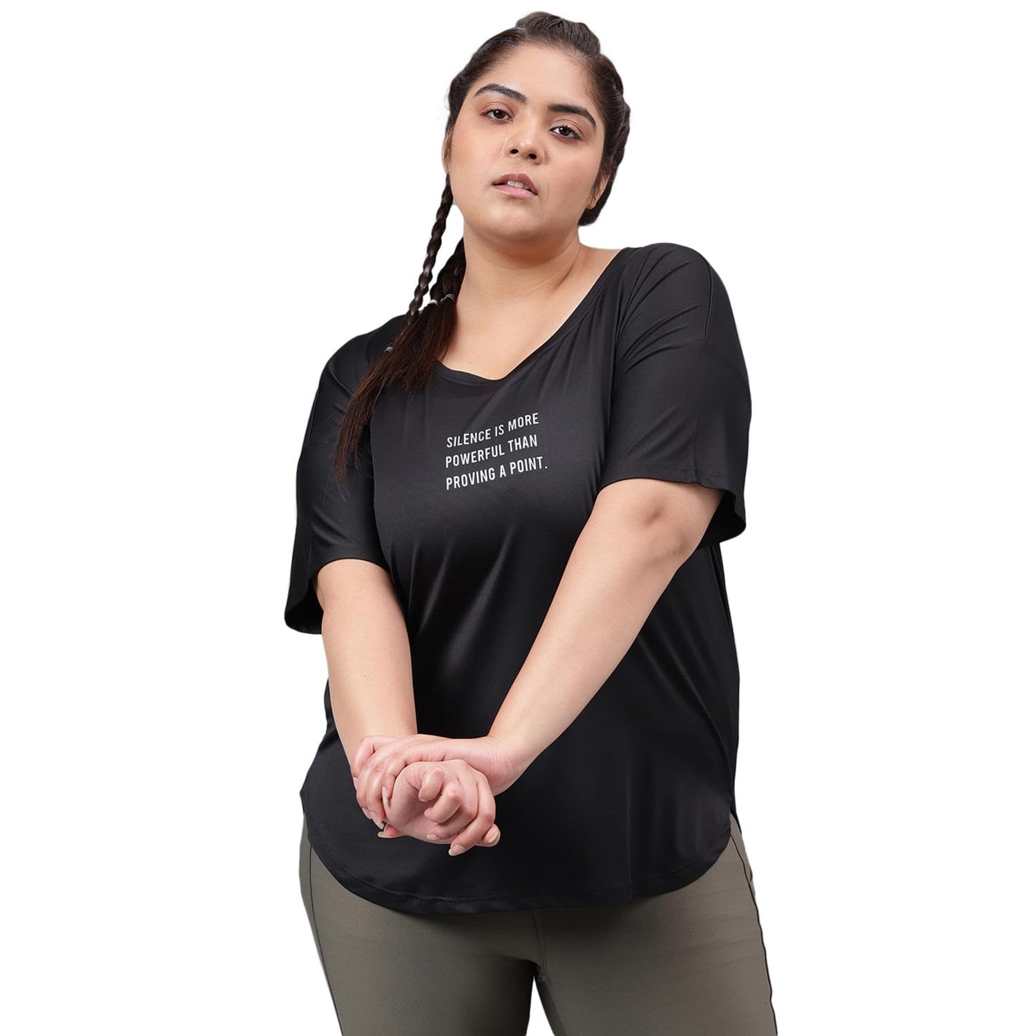MKH Women Breathable Active Gym Wear Tshirt | Dri Fit Poly Spandex Gym Top | Lightweight, Sportswear for Workout, Running & Yoga| Round Neck Stretchable Casual Workout Top/MKHWT-1206-picture-42