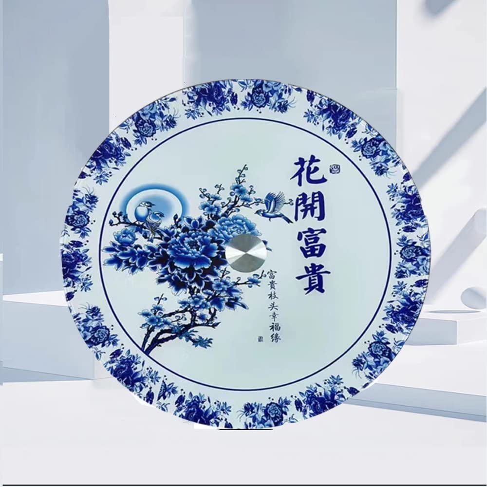 Lazy Susan Vassoio Girevole Rotondo Giradischi In Vetro 60cm Piatto Rotante
