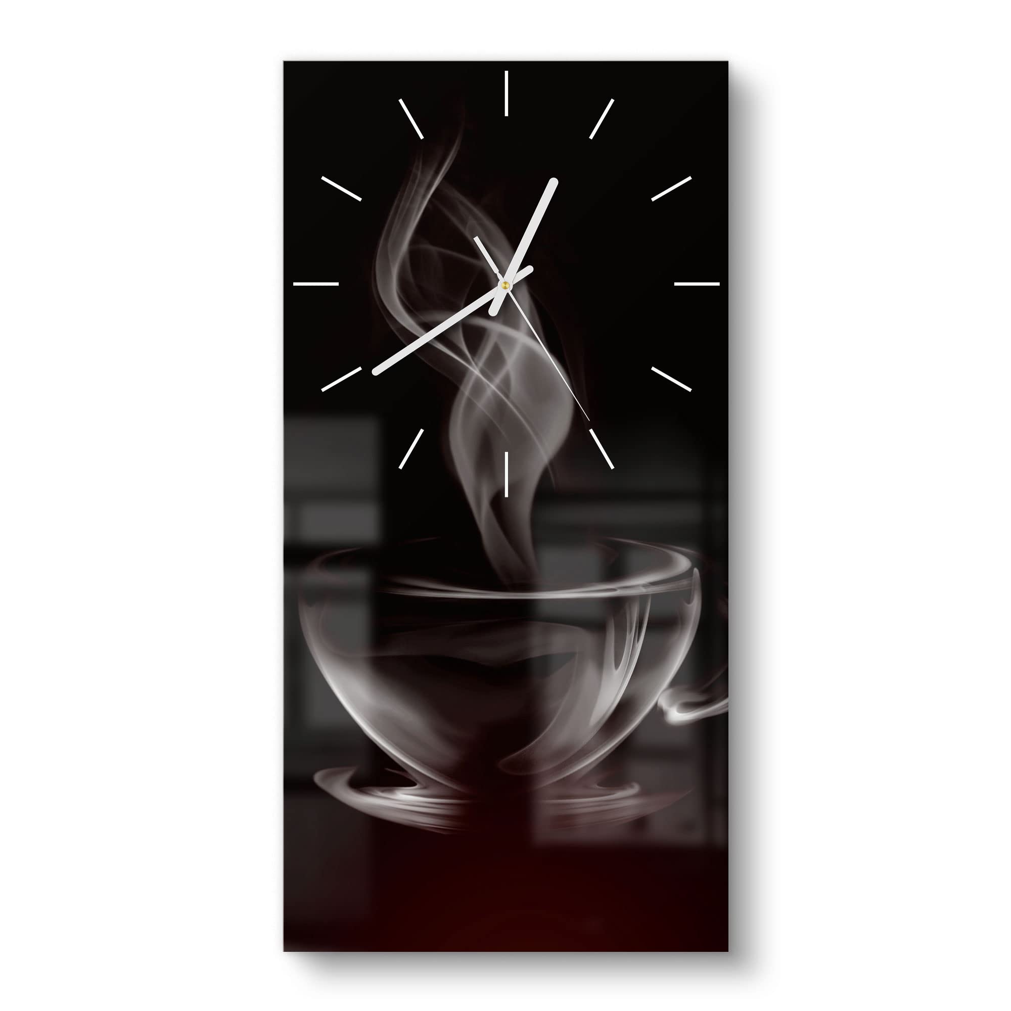 DEQORI Orologio in vetro | orizzontale 30 x 60 cm | motivo