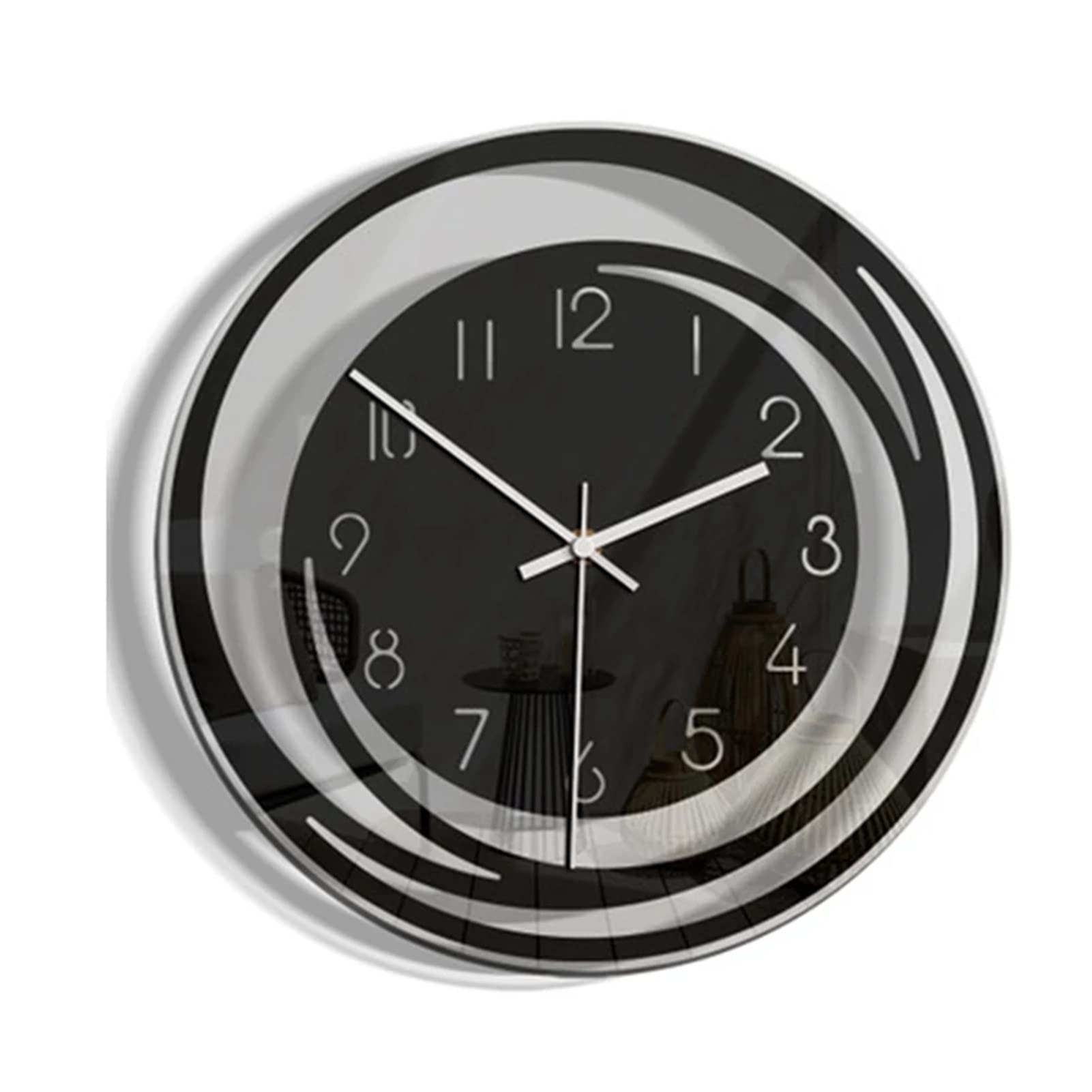 Horloge murale de style nordique minimaliste en acrylique transparent pour une ambiance épurée