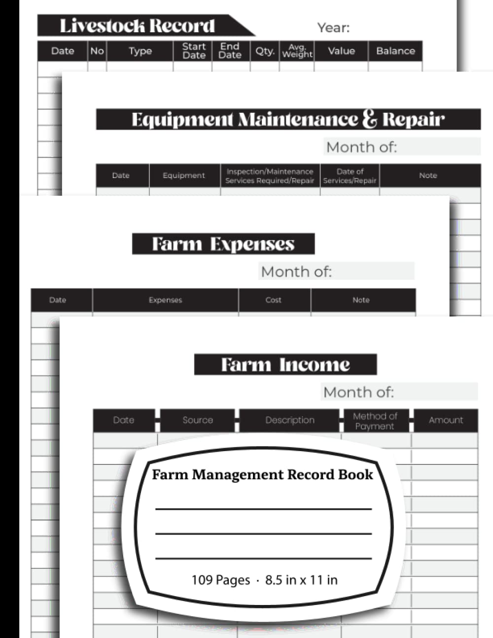 Farm Management Record Keeping Book Farm Record Keeping Made Easy
