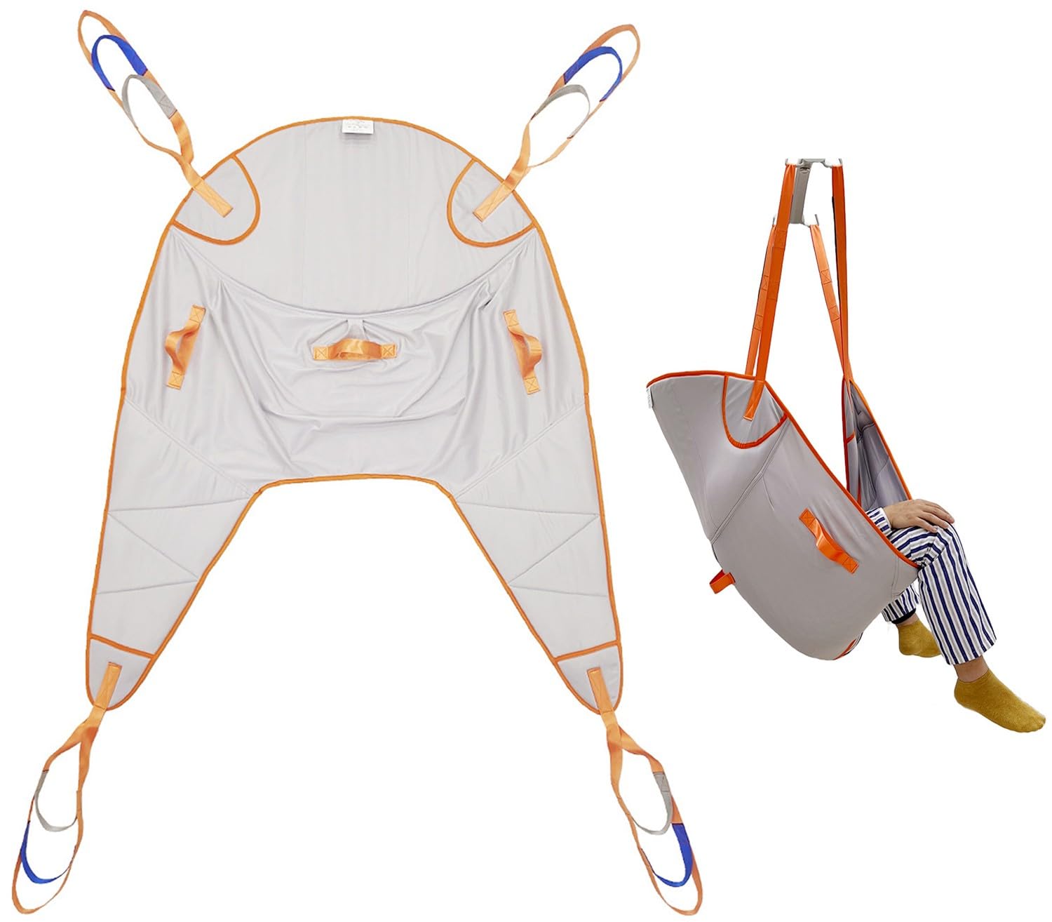 Arnés Elevación Paciente Cuerpo Completo, Grúa De Paciente, Eslinga De Elevación para Paciente Minusválido para Posicionamiento Y Elevación De La Cama,Enfermería,Capacidad De Carga: 230 Kg