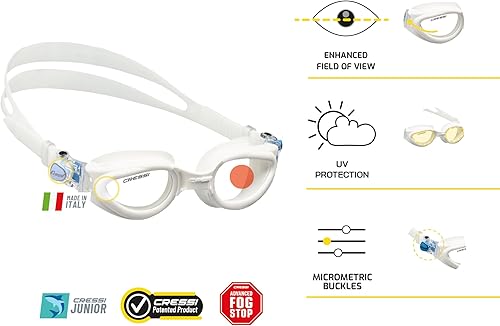 Miniatura 2 de Cressi Gafas de natación para niños de 7 a 15 años de edad, excelente visión periférica  Rocas fabricadas en Italia