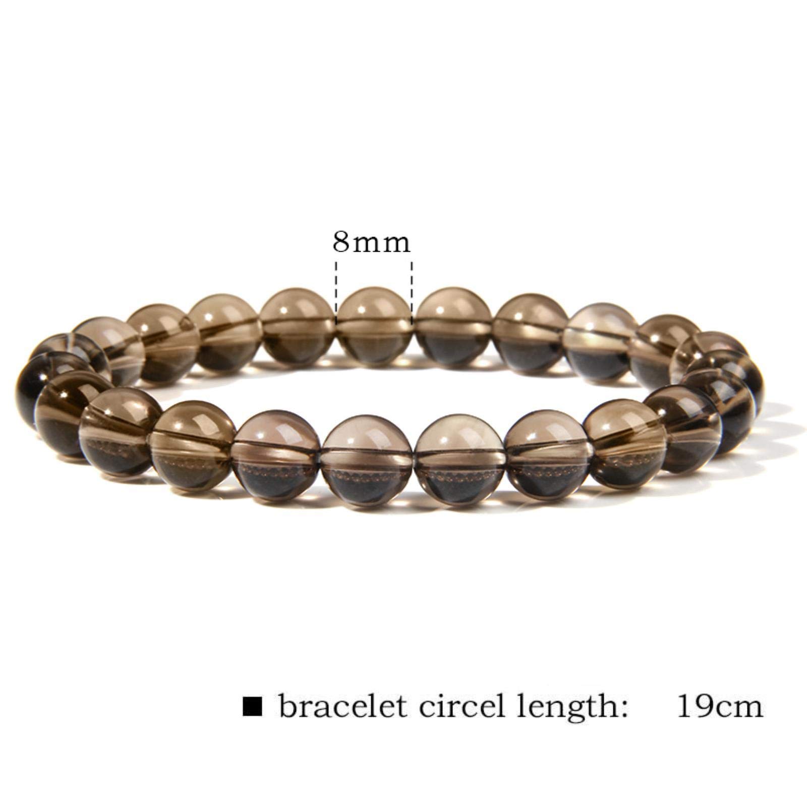 LYGBAOFUL Herren-Armbänder, natürliche Heilenergie, Tigerauge-Armband, poliert, 8 mm Perlen, Armreif, elastisch, Damenschmuck