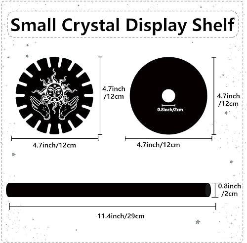 Miniatura 2 de CRASPIRE Sun Hands - Soporte de cristal de péndulo para adivinación, rueda de radiestesia, soporte de exhibición negro, soporte de exhibición