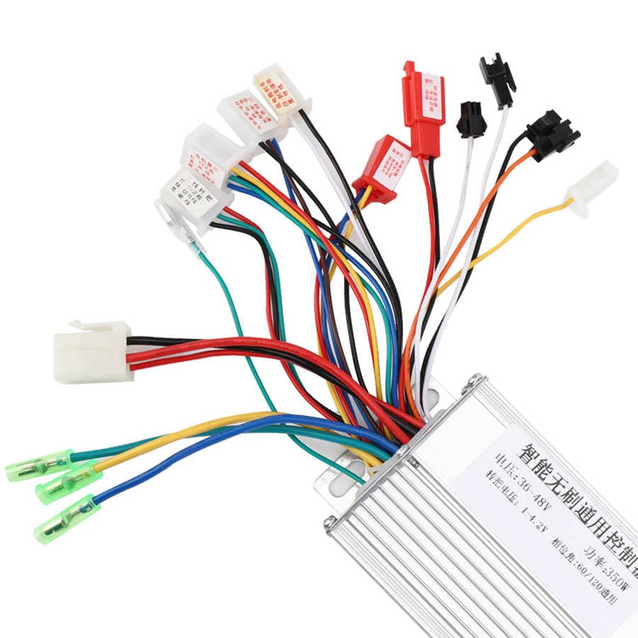 Regulador Patinete Electrico Bicicleta eléctrica 36-4 8V 350W Controlador sin cepillador de aluminio Aleación Velocidad Controlador de velocidad de la bicicleta eléctrica Piezas de bicicleta E Control
