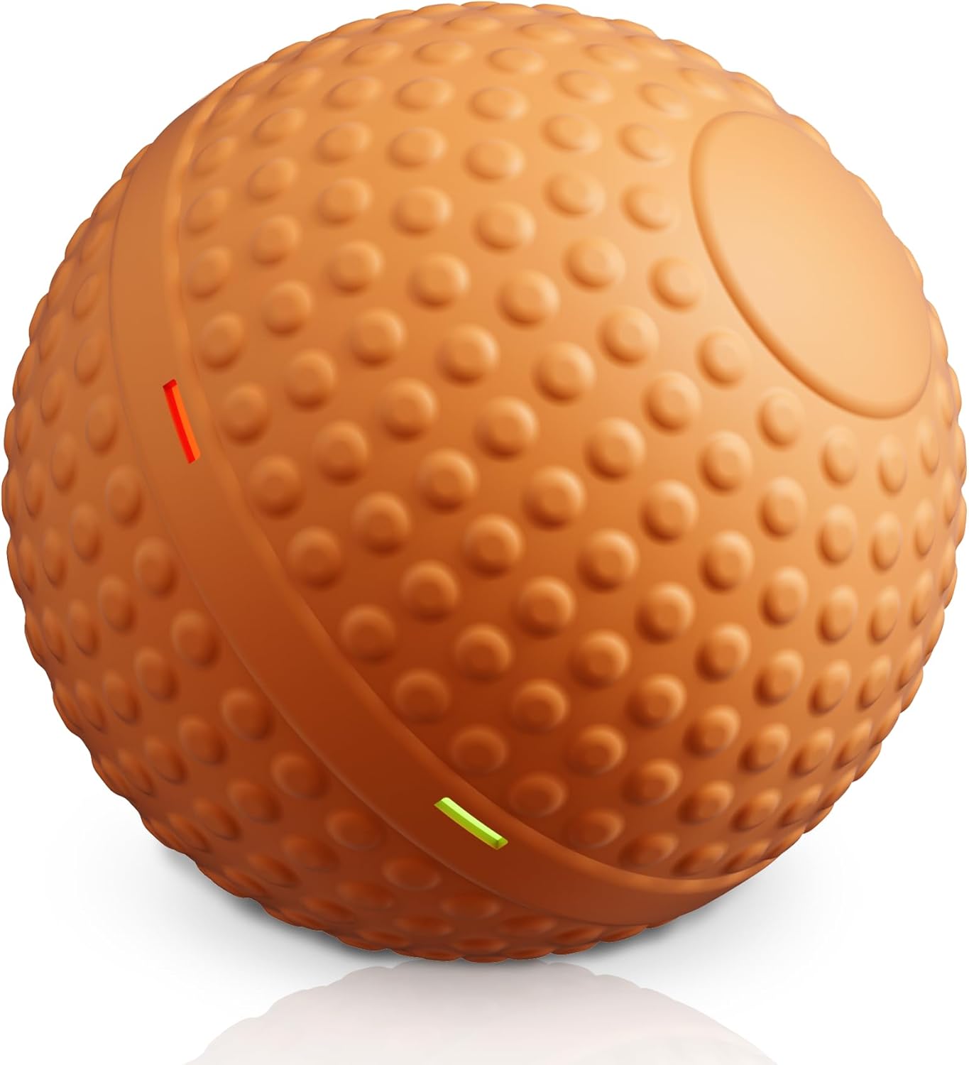 SNOYWEN Chew Resistant Smart Interactive Dog Balls, Durable Food-Grade Rubber Material, Automatic Moving, Bouncing, Rotating Toy with Light for Medium, Large Dogs, IPX7 Waterproof (Orange)