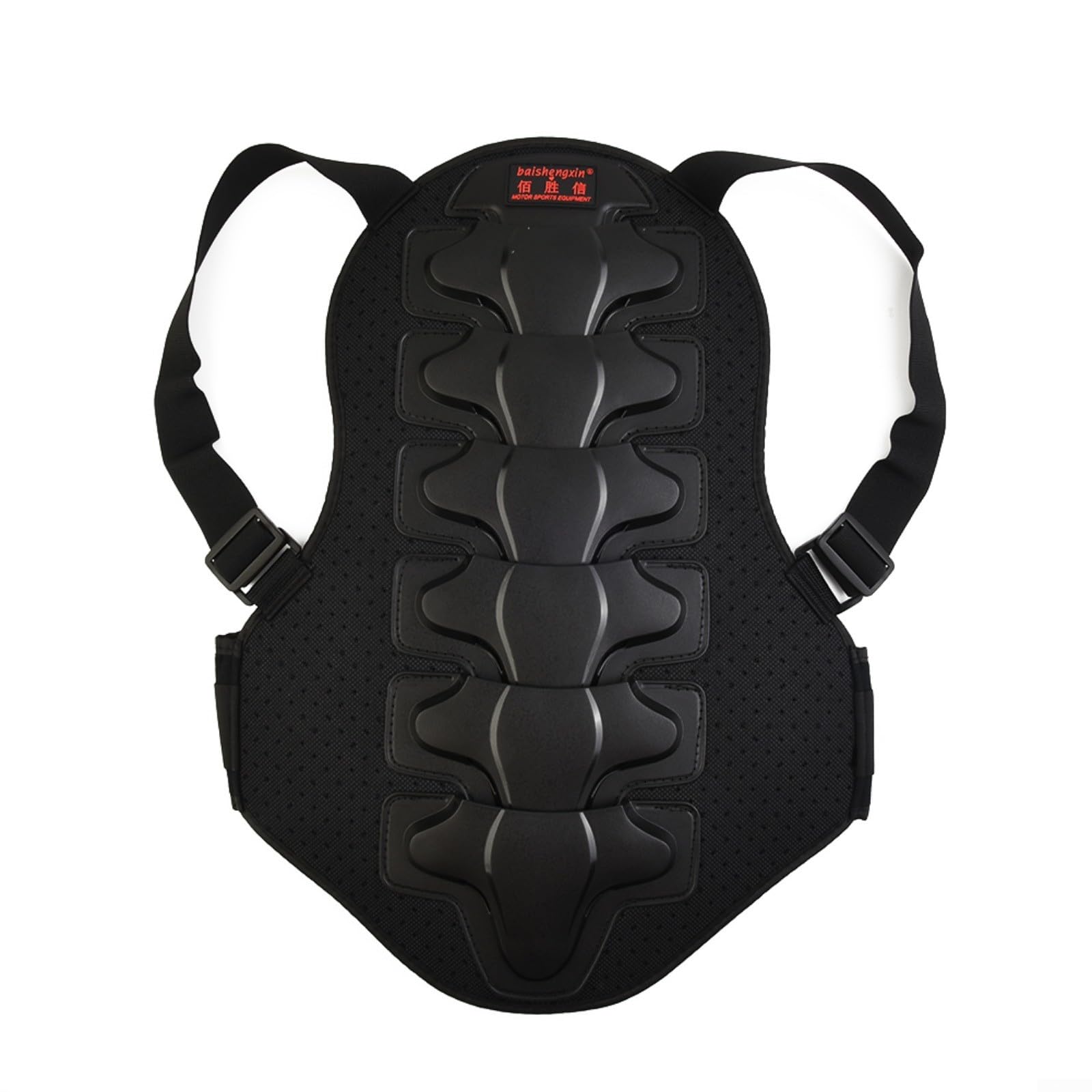 Paraschiena moto con guscio rigido in PE e schiuma EVA che assorbe gli urti, cintura in nylon regolabile, traspirante, adatto per motociclismo, pattinaggio, sci e