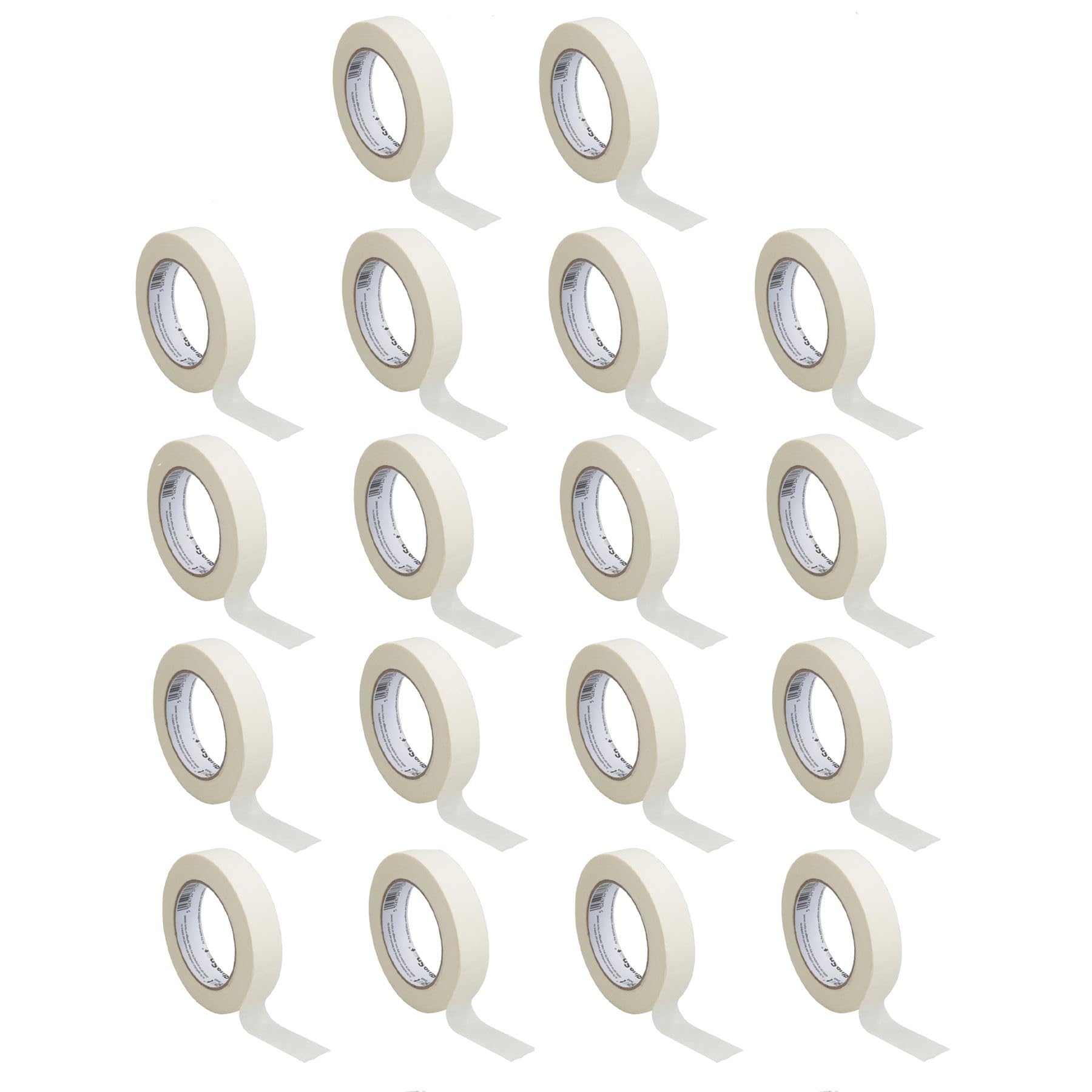 Ruban de masquage 24mm x 50m lot de 18 rouleaux pour peinture intérieure et extérieure