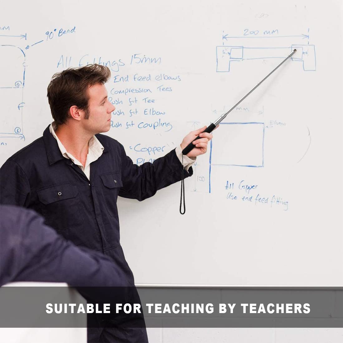 Puntatore Telescopico TANCUDER - Acciaio Inox, 21.5cm-100cm - Foto 10