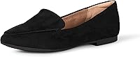 Amazon Essentials Women's Faux Suede Loafer Flats - Cushioned Comfort, Pointed Toe Slip-Ons for All-Day Wear