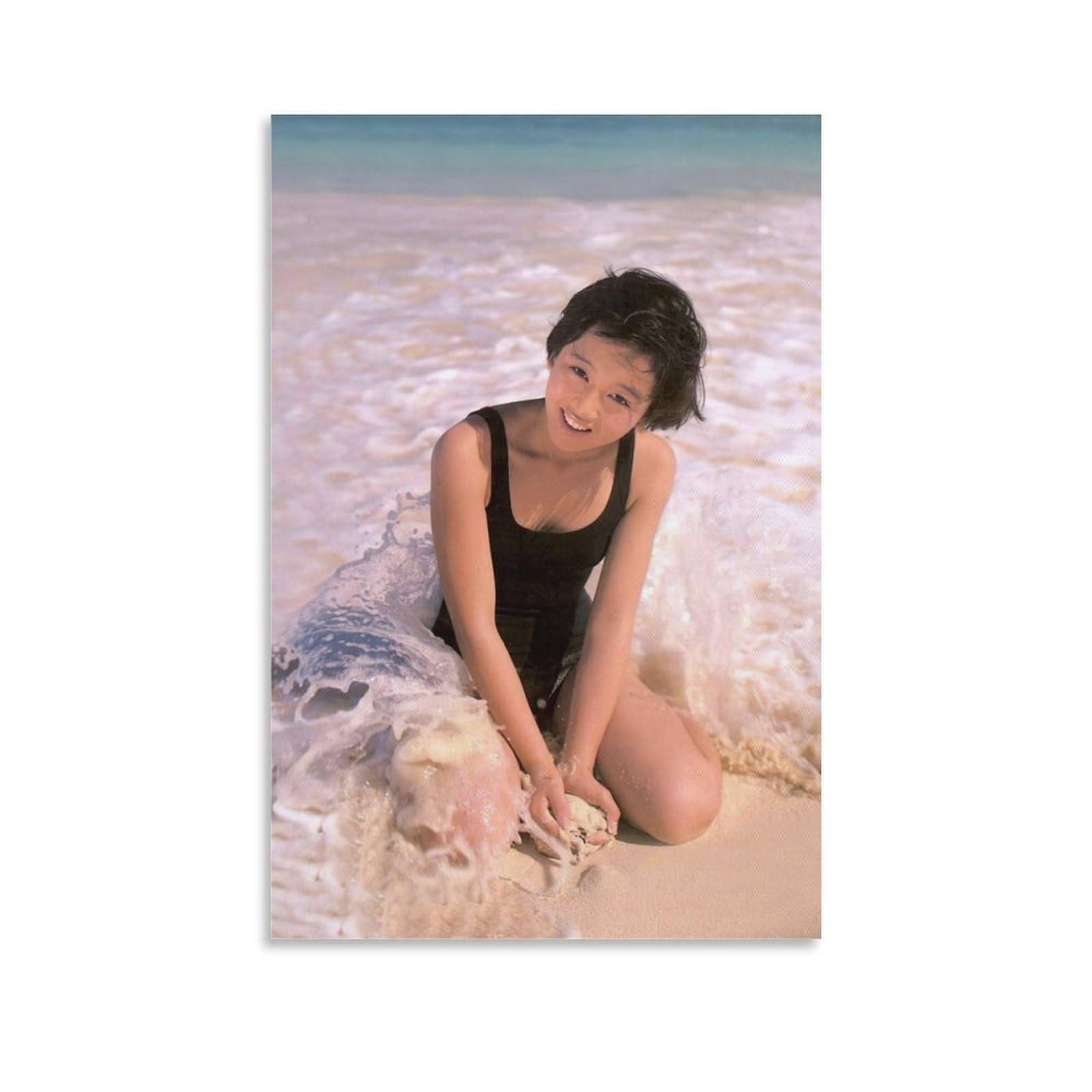 Amazon.co.jp: 浅香唯 歌手 若い頃 レトロ 水着1 ポスター キャンバス