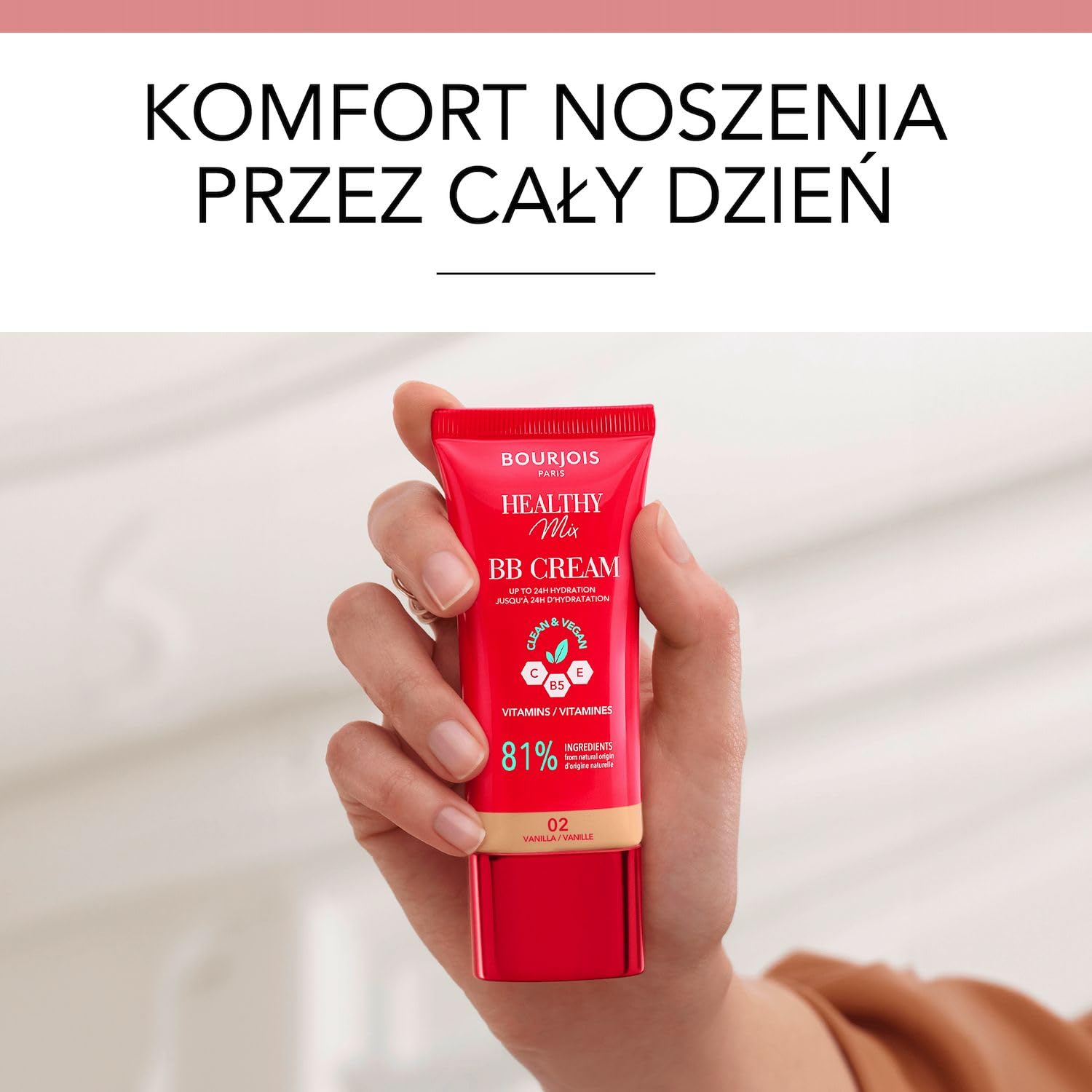 Bourjois Healthy Mix kryjący krem BB z kompleksem witamin C, E i B5 nr 01 Ivory, 30 ml