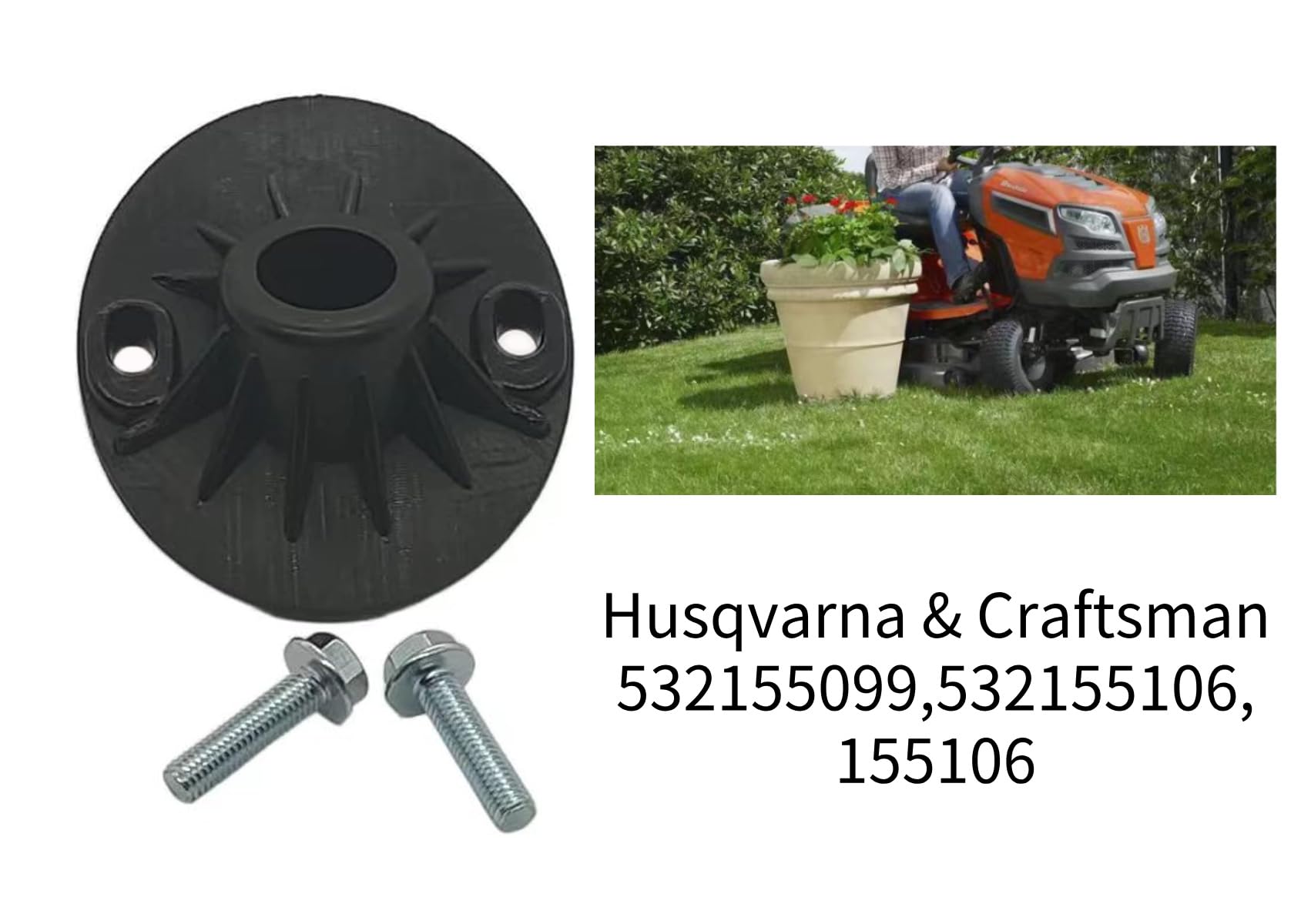 Kit de dirección, compatible con Husqvarna & Craftsman 45-144, número de modelo 155099, 155106, 532132196