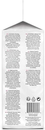 Miniatura 2 de ATTITUDE Pañales no tóxicos, ecológicos, hipoalergénicos, seguros para pieles sensibles, sin cloro, sin fugas y biodegradables, color blanco liso