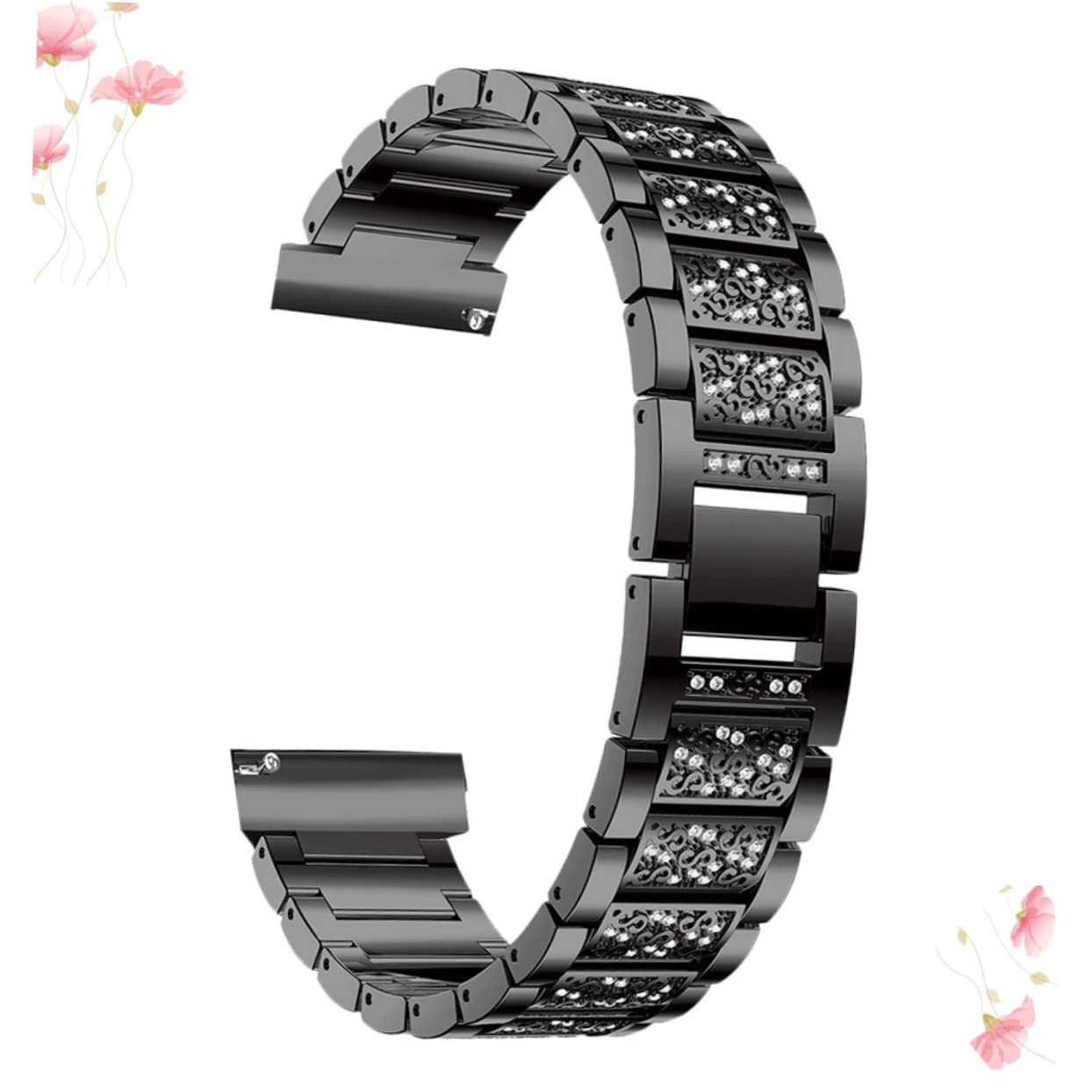 UPKOCH Metallo Smart Watch Strap Cinturino In Metallo Cinturini Per Orologi Per Le Donne Bracciali Per Le Donne Orologio Intelligente Braccialetti Delle Donne Di Cristallo Smartwatch Di
