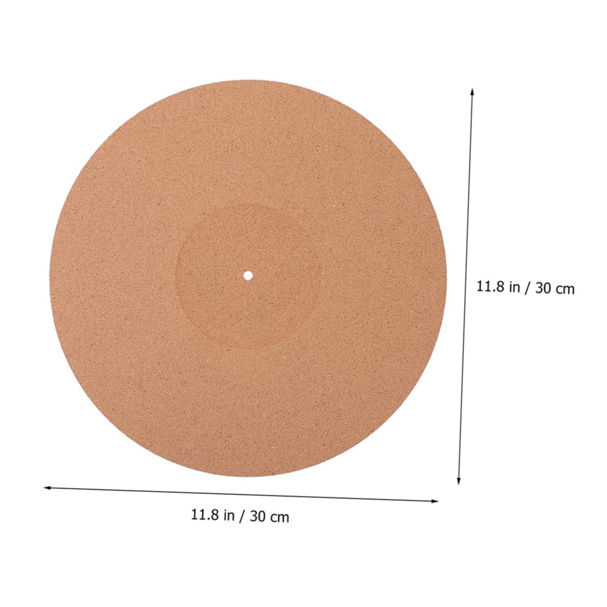 ERINGOGO 2pcs Vinyl Recorder Mats Cork Turntable Mat Anti-static Record Player Mat for Vinyl Records