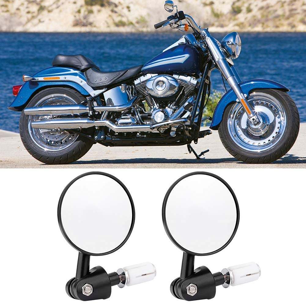 Qii lu Motocyklowe lusterko wsteczne, 2 szt. Motocykl zmodyfikowany składana kierownica Lustro wsteczne odblaskowe 22 mm