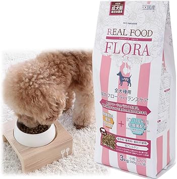 Amazon 犬 フード ペットパラダイス リアルフード フローラ ３kg 発酵原料 ドライフード 乳酸菌配合 低アレルゲン お米 ポーク 犬用総合栄養食 全犬種用 全年齢用 小粒 998 ペットパラダイス ビタミン サプリメント 通販