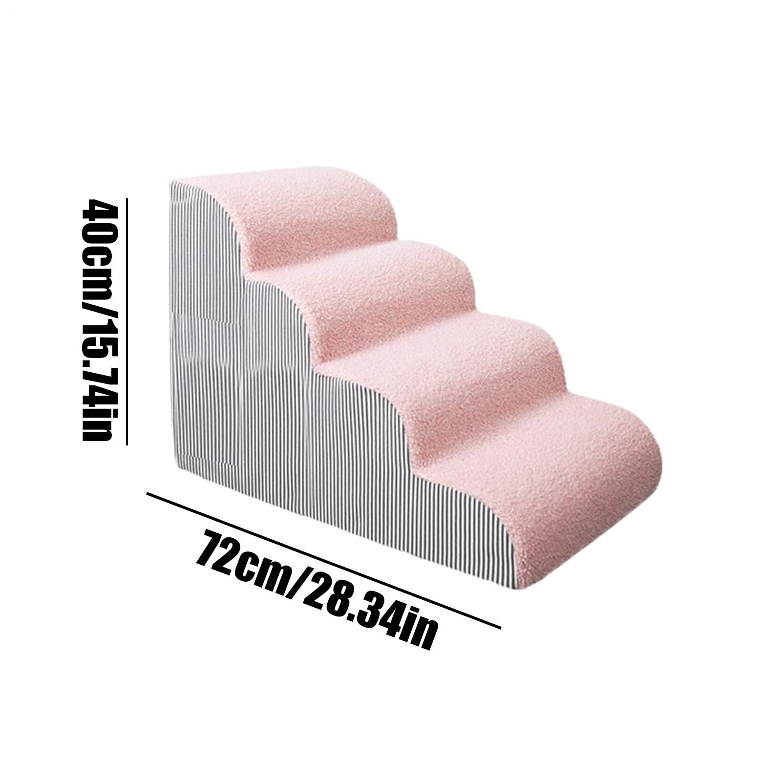 Hundetreppe Bett | Breite Tierstufen Rampe | Indoor Couch & Sofa Leiter mit Waschbarem Bezug für Schlafzimmer, Wohnzimmer, SUV, Auto, Welpen, Katzen, Hunde Haustierleiter