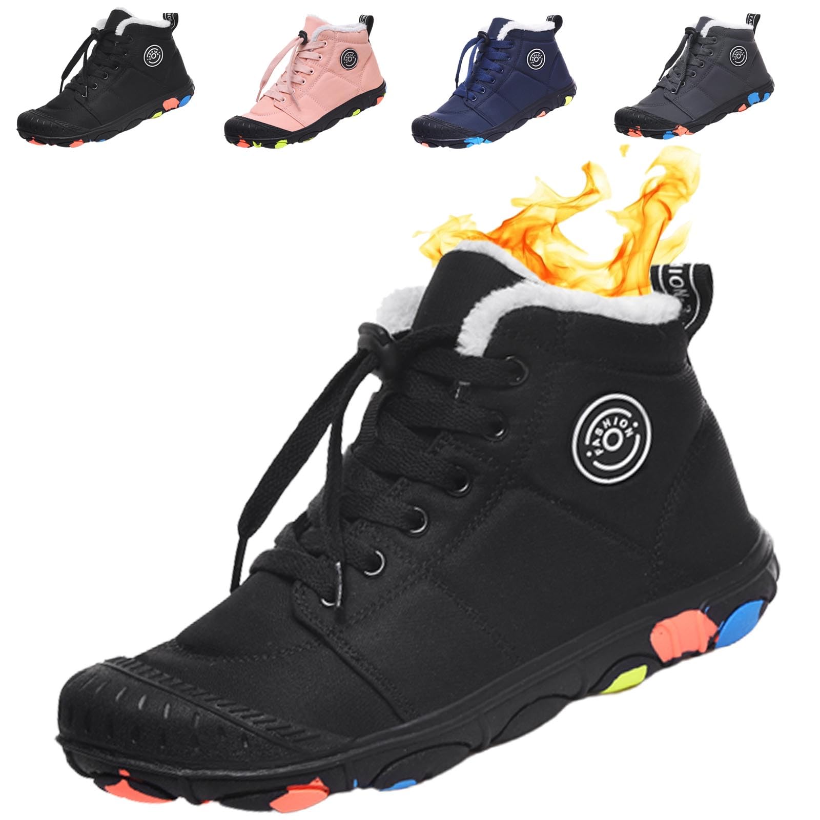 Wasserdichte Barfußschuhe Kinder - Gefütterte Winter Boots Für Outdoor