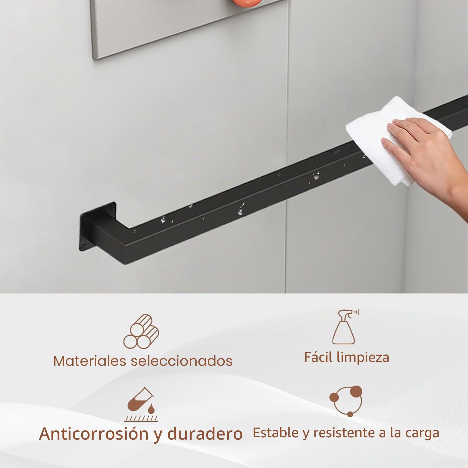 30cm Pasamanos de Escalera de Hierro Forjado para Interiores y Exteriores, Poste de Apoyo para barandillas de escaleras para niños Mayores, reposabrazos Antideslizante