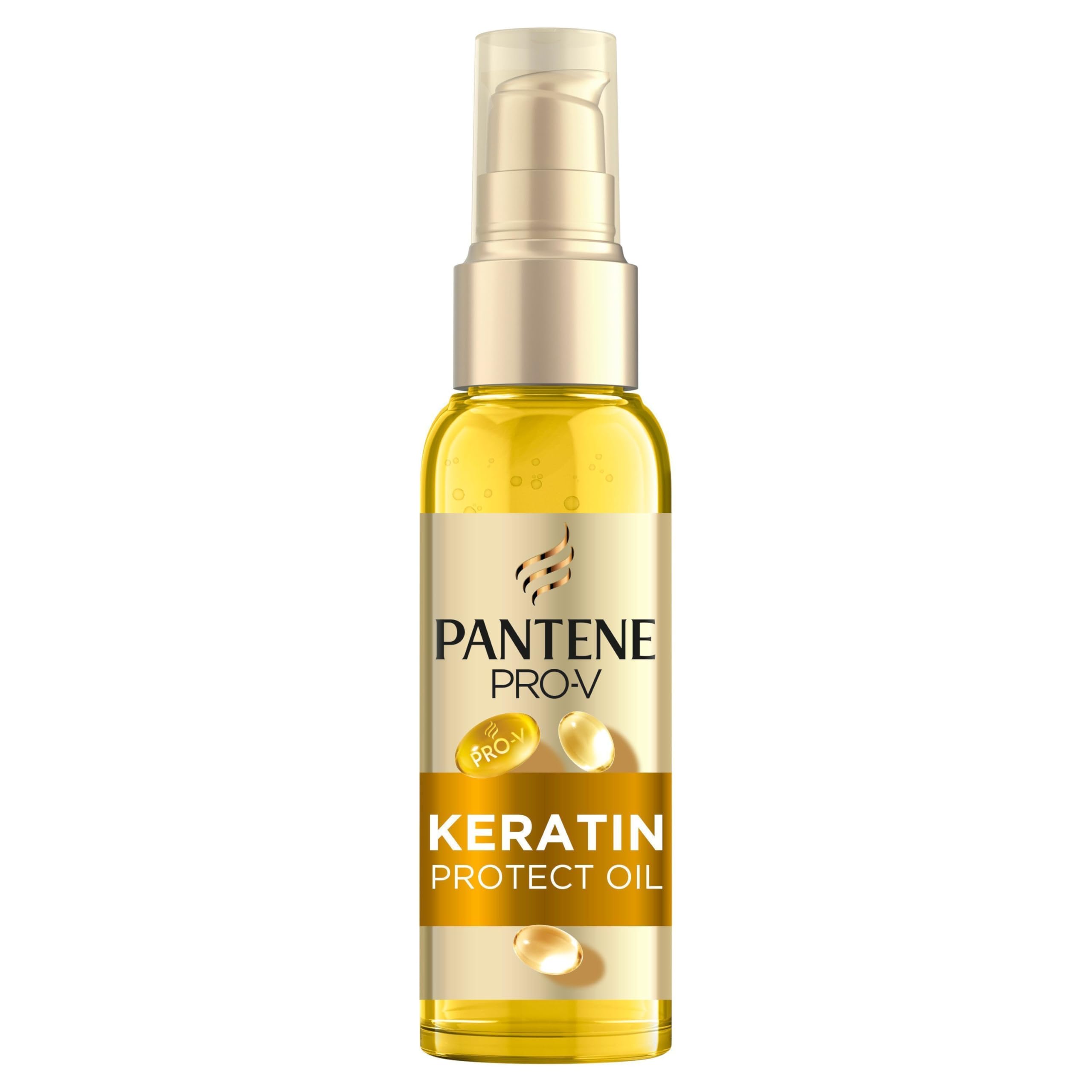 PANTENE Pro-V Repair & Care Keratin Protect Haaröl 100 ml Intensivpflege, Tägliches Leave-In-Pflegeöl, Hilft, oberflächliche Haarschäden in 1 Anwendung zu Reparieren, Trockenes, Geschädigtes Haar