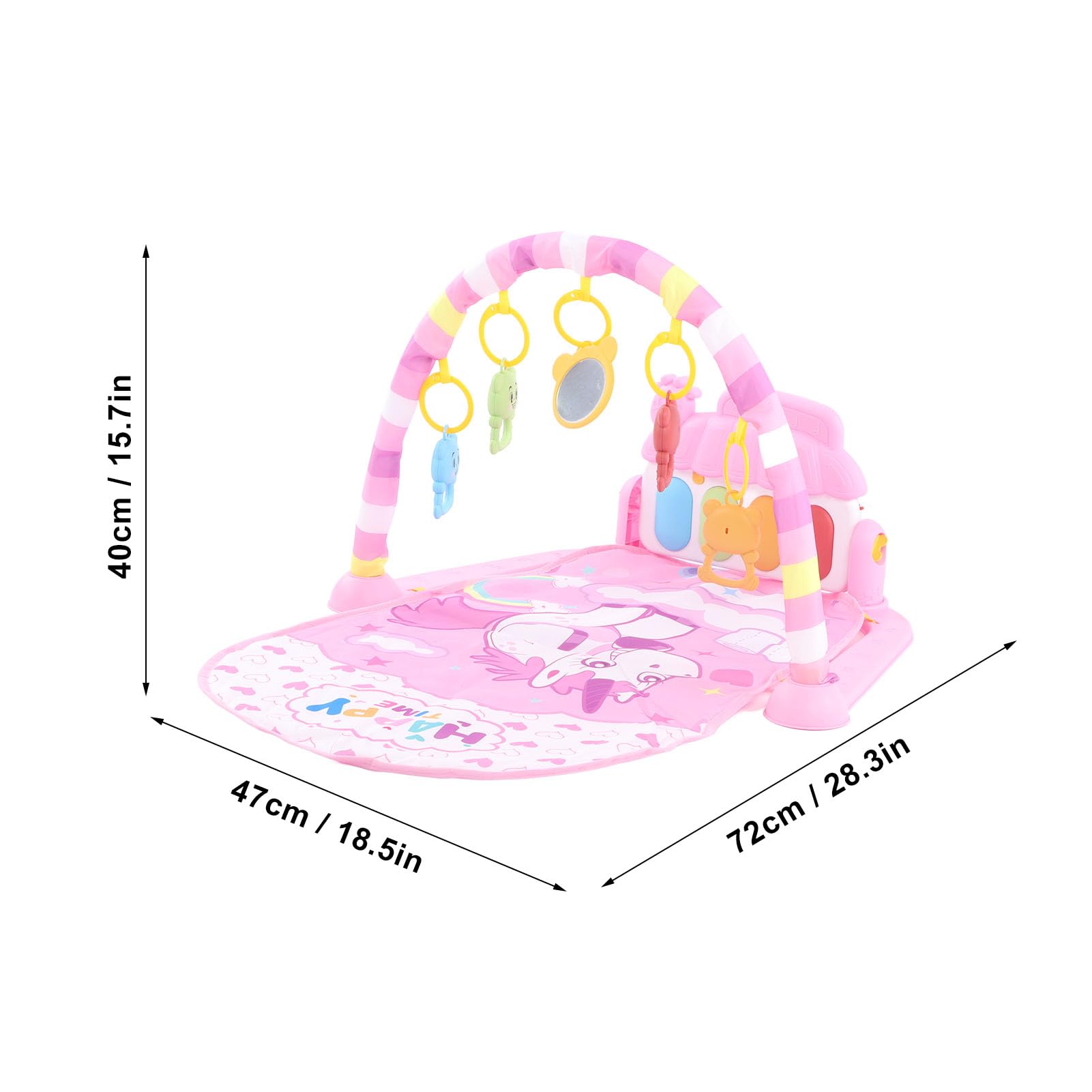 Gym Play Piano,Baby Playmat Piano Smart Stage Detachable Musical Education Infant Playmat Piano for Fitness (1)