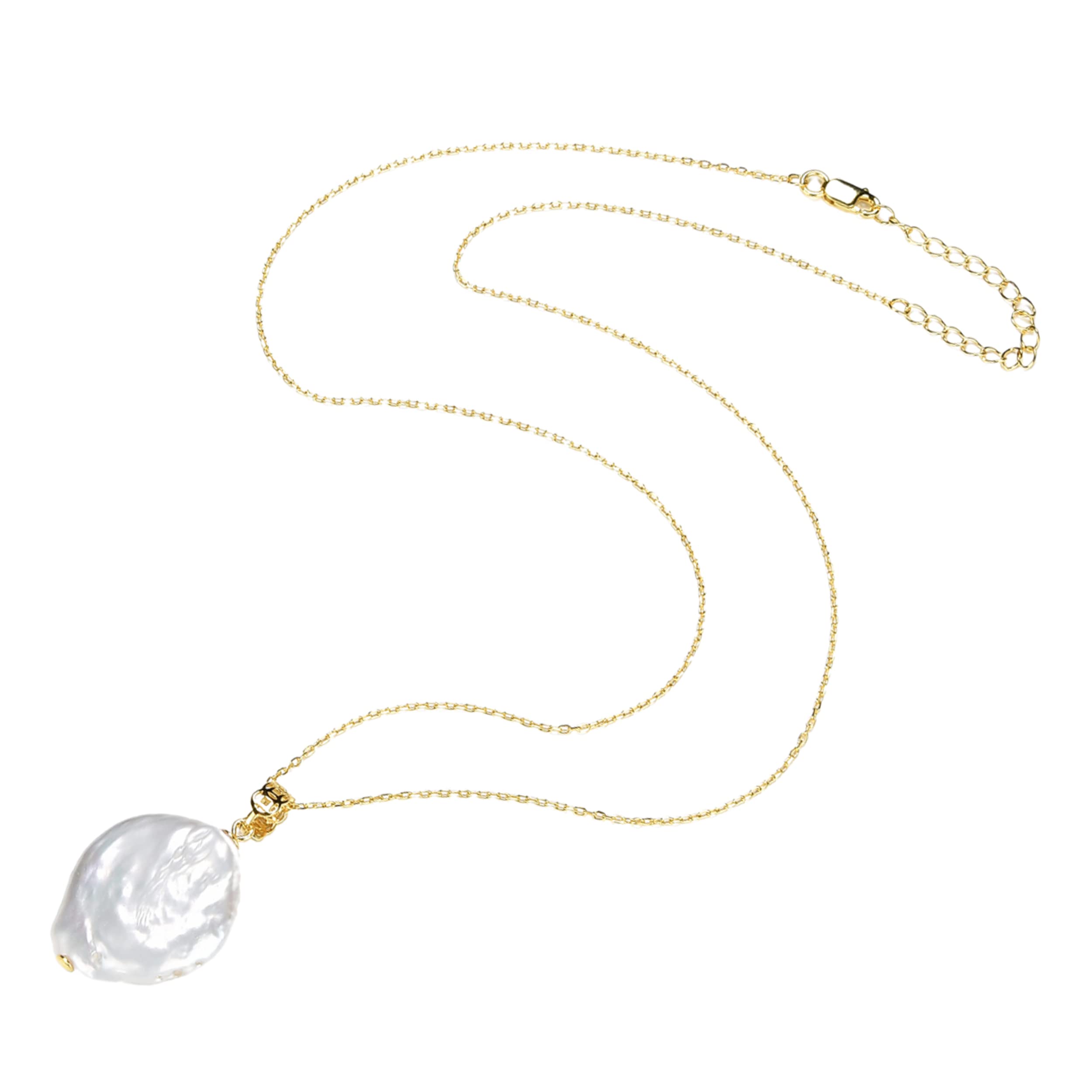 D'SIRE D'LIGHTFUL. D'AMOND. D'SIGNS.Pearlz Ocean Natural Healing Gemstone Crystal 18 Inch Long Handmade 925 Sterling Silver Pendant Necklace for Women Girls