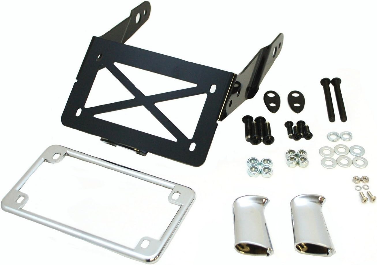 Great Bike Gear - Turn Signal Relocation kit for Harley-Davidson Street Bob and Dyna Low Rider S - Chrome - (See details for specific models)