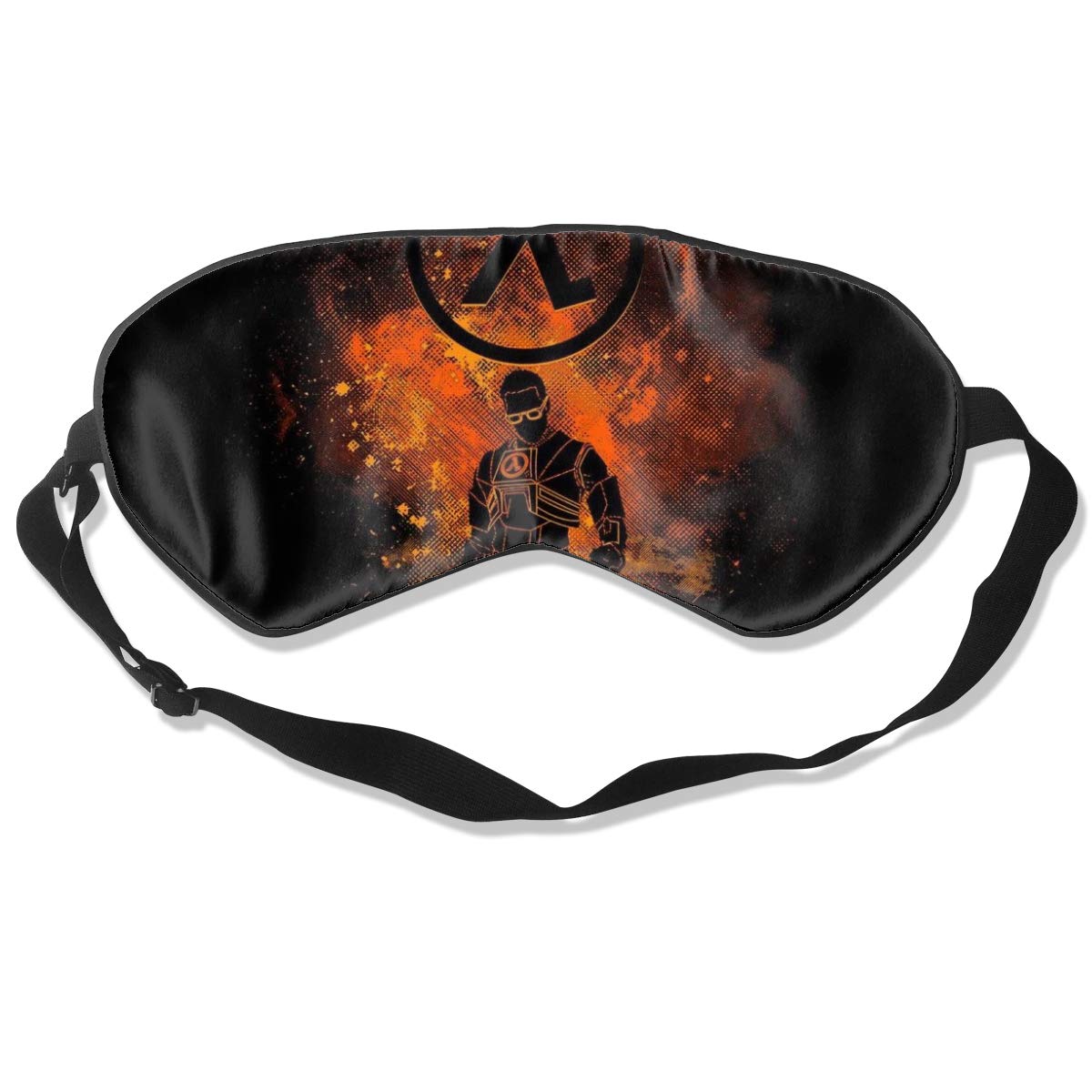 Half Life Gordon Freeman Silhouette Sleep Mask,Sleeping Mask 100% Blackout,Night Masks,Super-Smooth Eye Mask