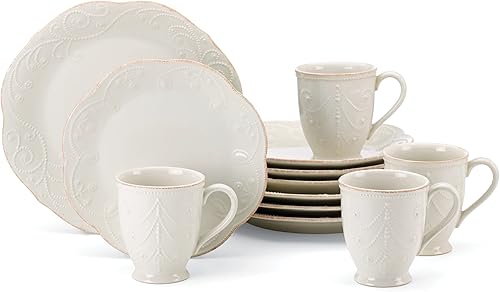 Miniatura 3 de Lenox 895724 French Perle - Juego de 4 fruteros, color blanco