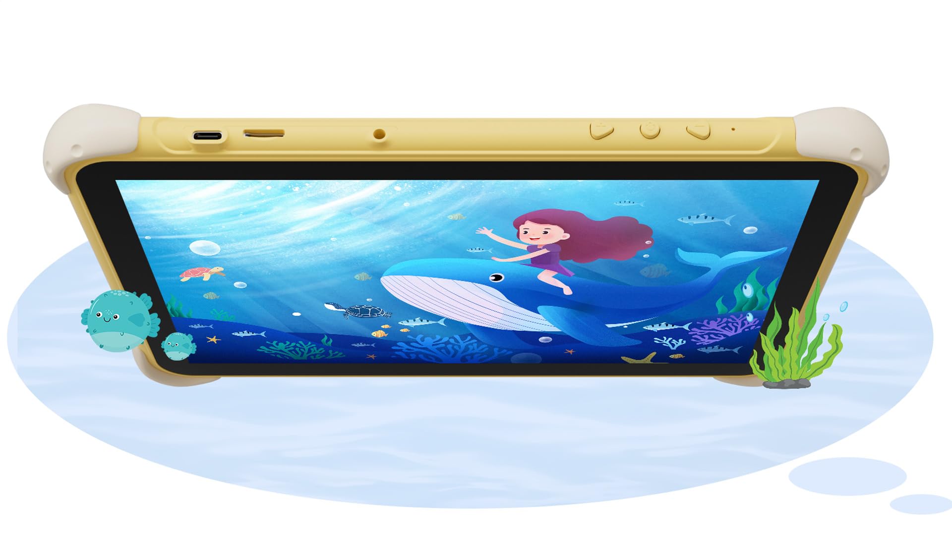 KODAK KT102 Tablet Dla Dzieci 10,1 cala HD 1280×800 Android 15 4GB RAM 64GB Pamięci Rozszerzenie do 128GB Bateria 6000mAh Wytrzymałe etui ochronne
