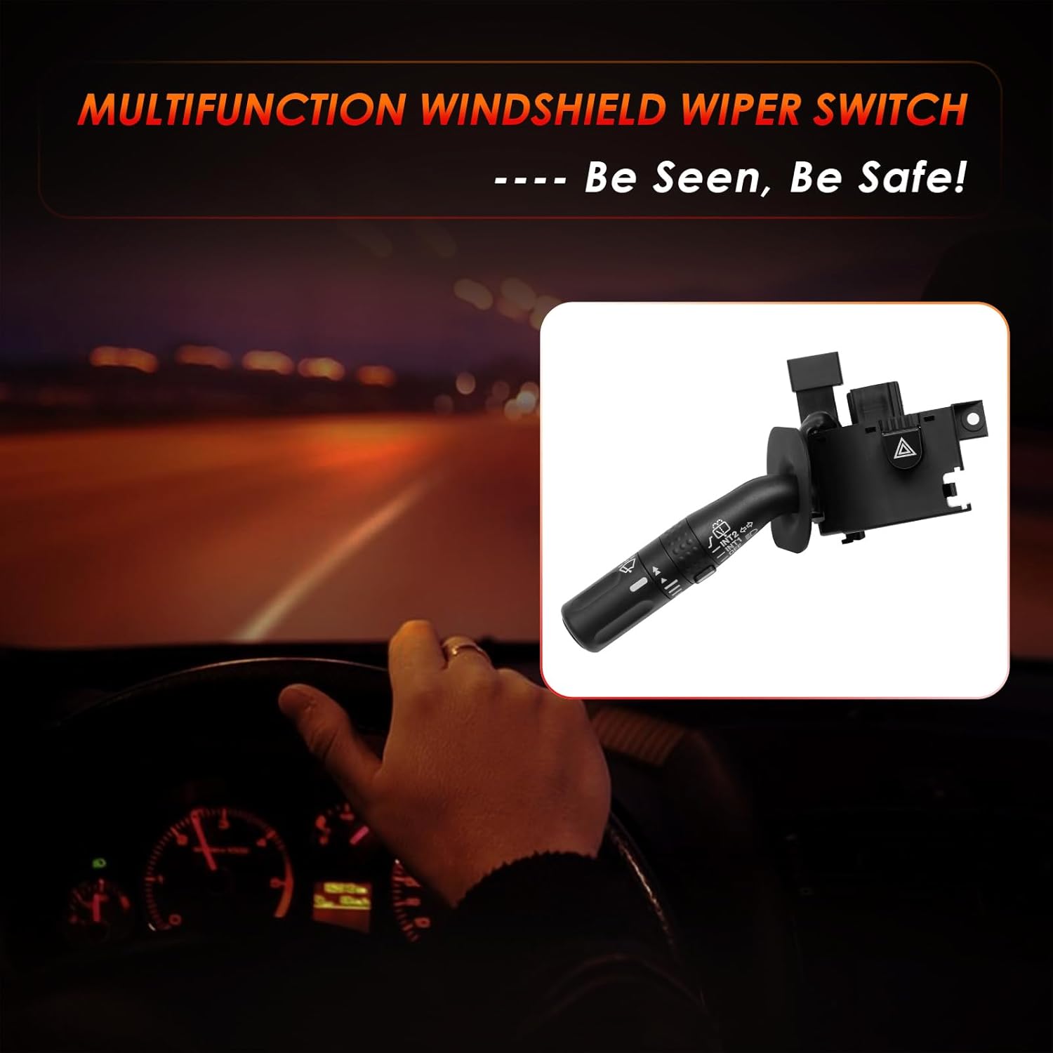 Turn Signal Switch Multifunction Windshield Wiper, Compatible With 2002-2006 Ford Expedition, 2002-2005 Ford Explorer & Mercury Mountaineer, Replaces# CBS-1172, SW3929, 2L2Z13K359AAB. Headlight Dimmer