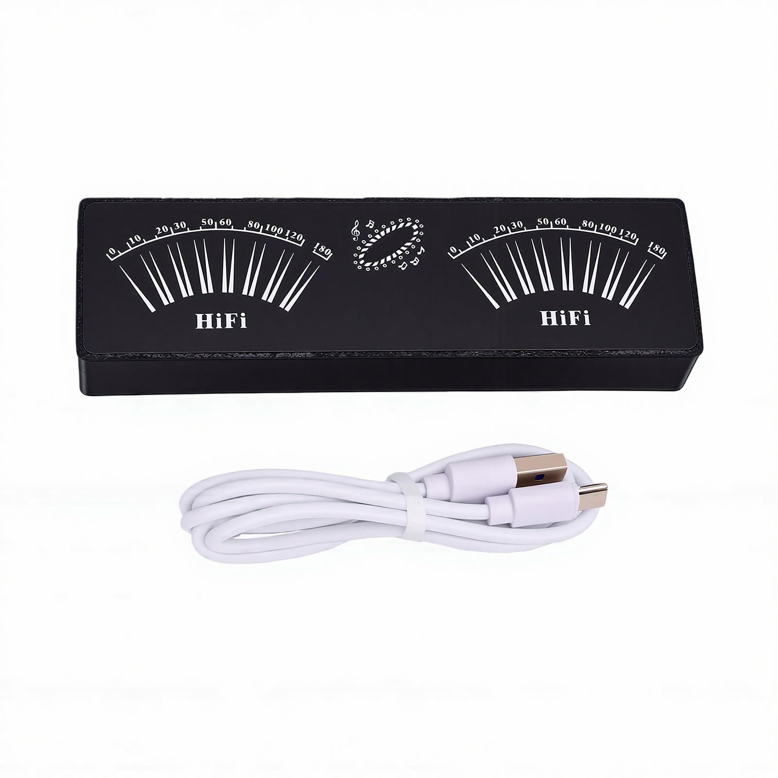 Analizzatore di Spettro, Indicatore del Livello Sonoro con Display del Ritmo Musicale a LED con Controllo Vocale e Ingresso da 3,5 Mm, Ideale per Decorazioni per la Scrivania, Interni di