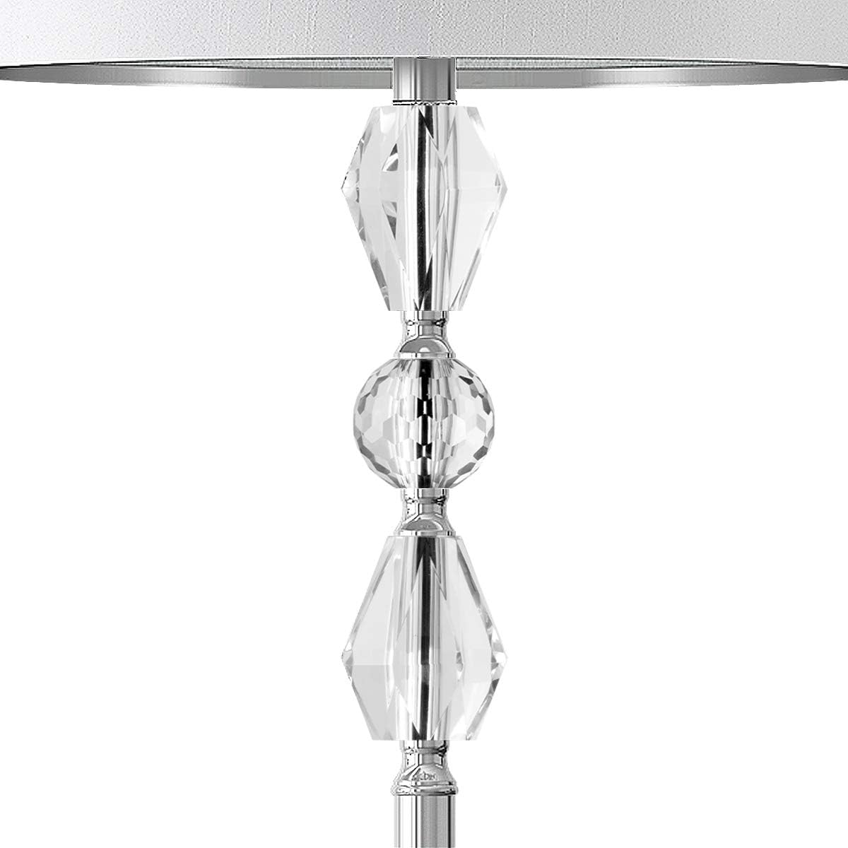 70% оƒƒ Dіѕсоunt OYEARS Floor Lamp for Living Room Modern 62” Crystal Stacked Ball Floor Lamp Bedroom Reading Polished Steel Chrome White Fabric Shade Silver Hоt Dеаlѕ OYEARS Floor Lamp for Living Room Modern 62” Crystal Stacked Ball Floor Lamp Bedroom Reading Polished Steel Chrome White Fabric Shade Silver