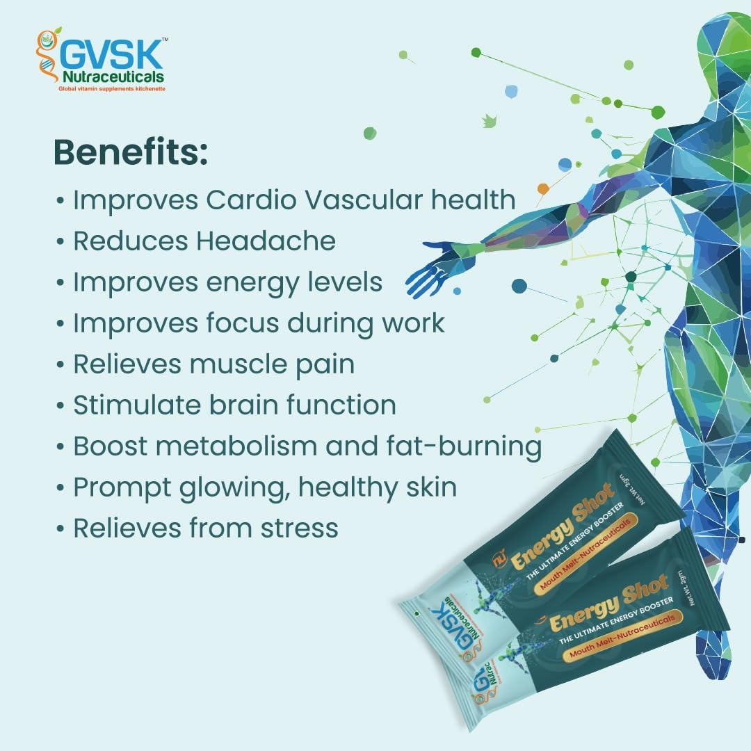 Energy Shot, Boosts Energy Levels, Improves Focus, Relieves Muscle Pains and Stress 1