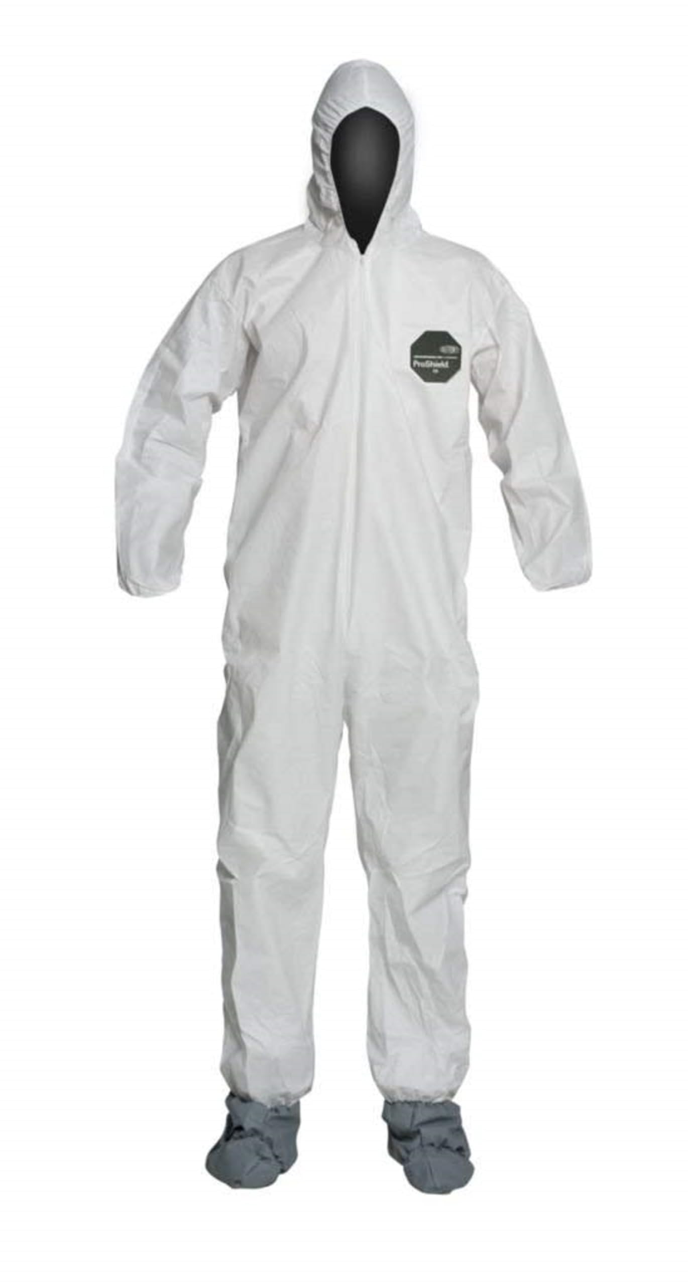 DuPont ProShield 50 Protective Coverall with Standard Fit Hood and Serged Seams, White, 3X-Large, 25-Pack