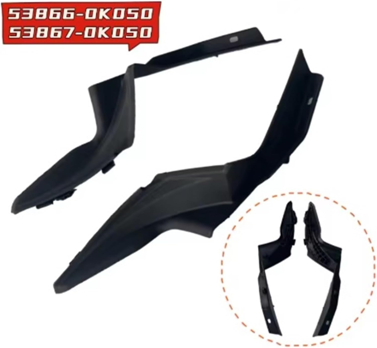 Wiper Side Cowl Cover Trim Panel for Toyota for HILUX for REVO 2015-2017 Car Front Windshield Wiper Side Cowl Extension Trim Cover 53866-0K050 53867-0K050(Left)