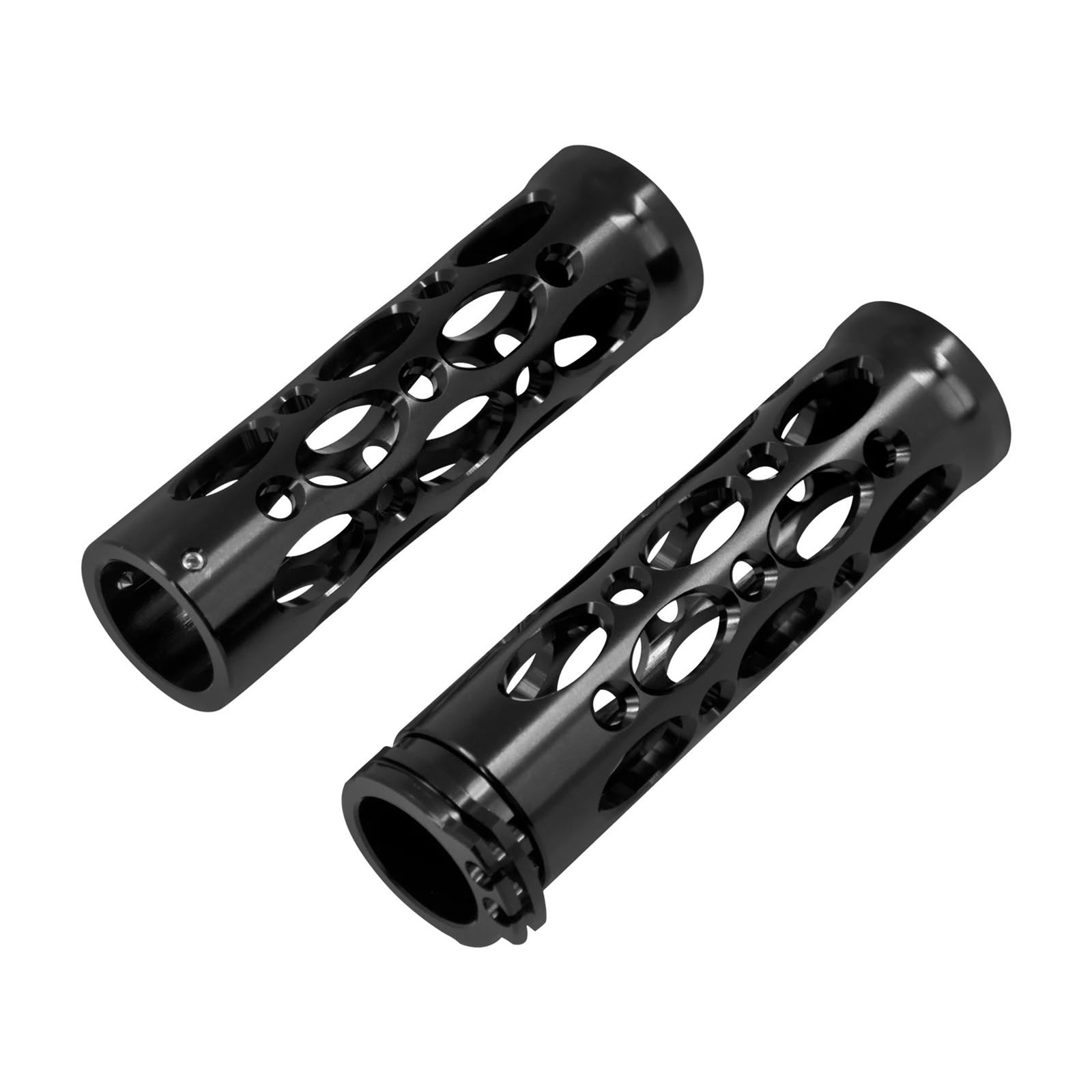 Empuñaduras Manillar Empuñaduras Huecas para Motocicleta, Manillar De Acelerador para Sportster XL,para Touring FLHR, Funda De Goma para Softail Manillar(Side Box n Rack)
