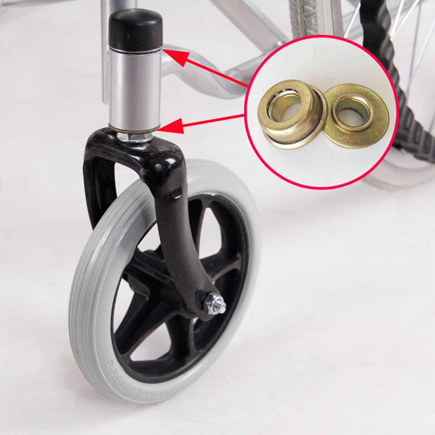 ZDSFSD Diving Fork Bearing Inner Diameter 1/2 Inch 12.7X27X30mm Wheelchair Accessories H009 / H005 Wheelchair Bowl Bearing - Image 4
