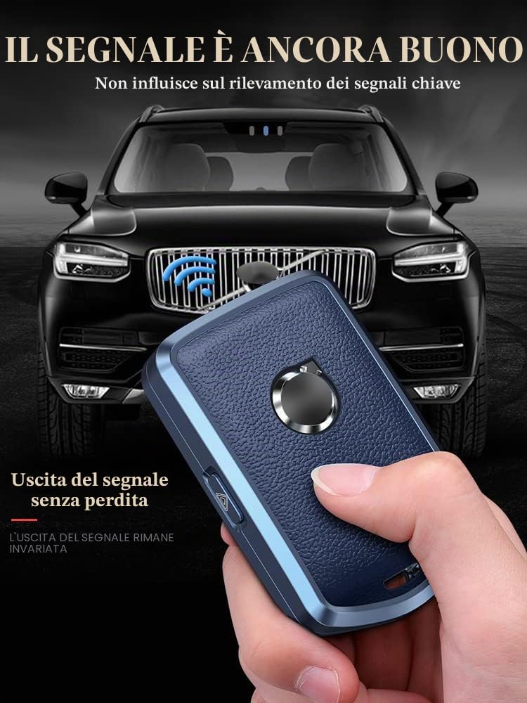 Custodia Protettiva per Chiavi Auto Smart Cover per XC60 XC70 XC90 C30 S60 S80 S90 V60 V70 V90 Portachiavi in Pelle Marrone
