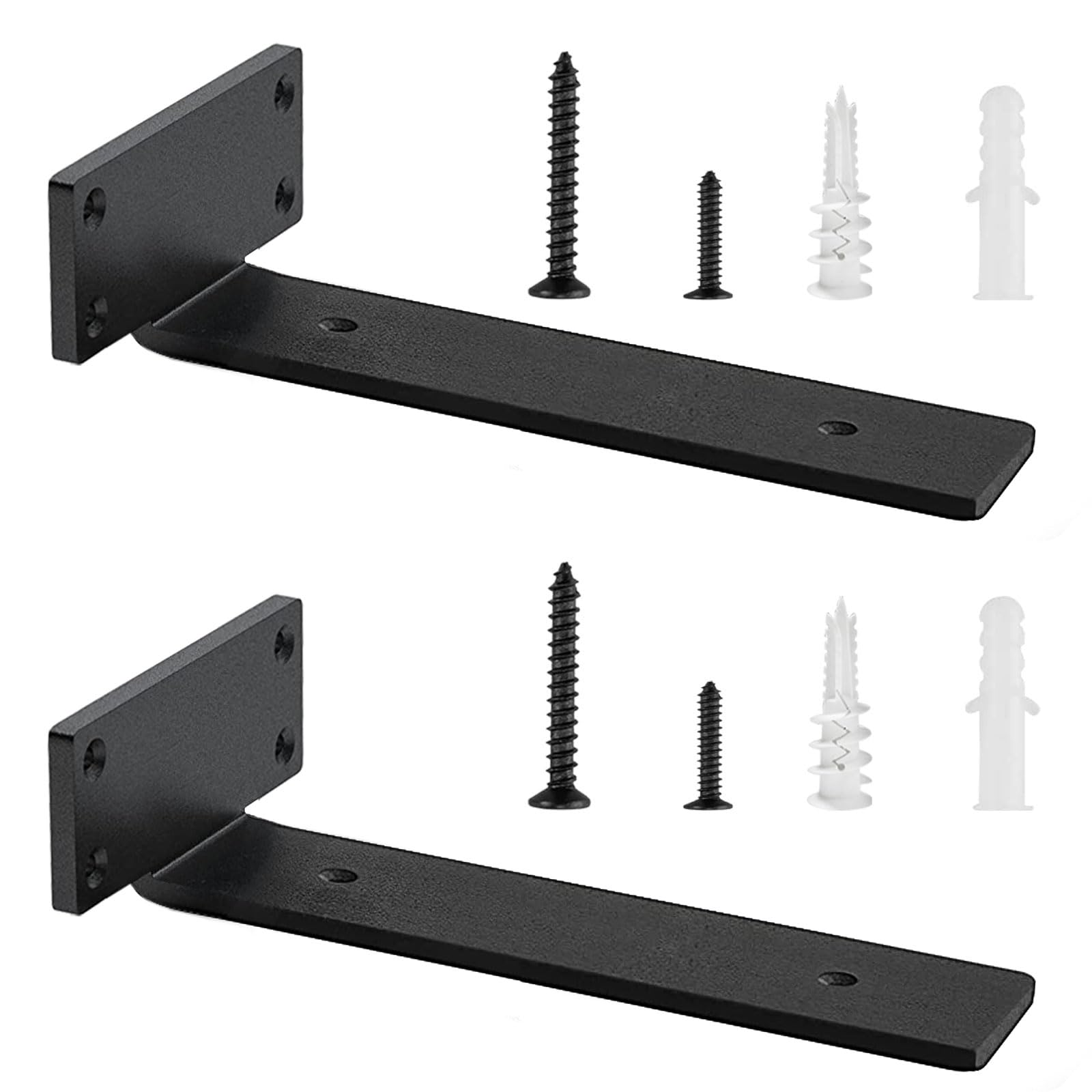Heavy-Duty Scaffold Board Shelf Brackets 25cm, 2 PCS Metal Floating Shelf Brackets