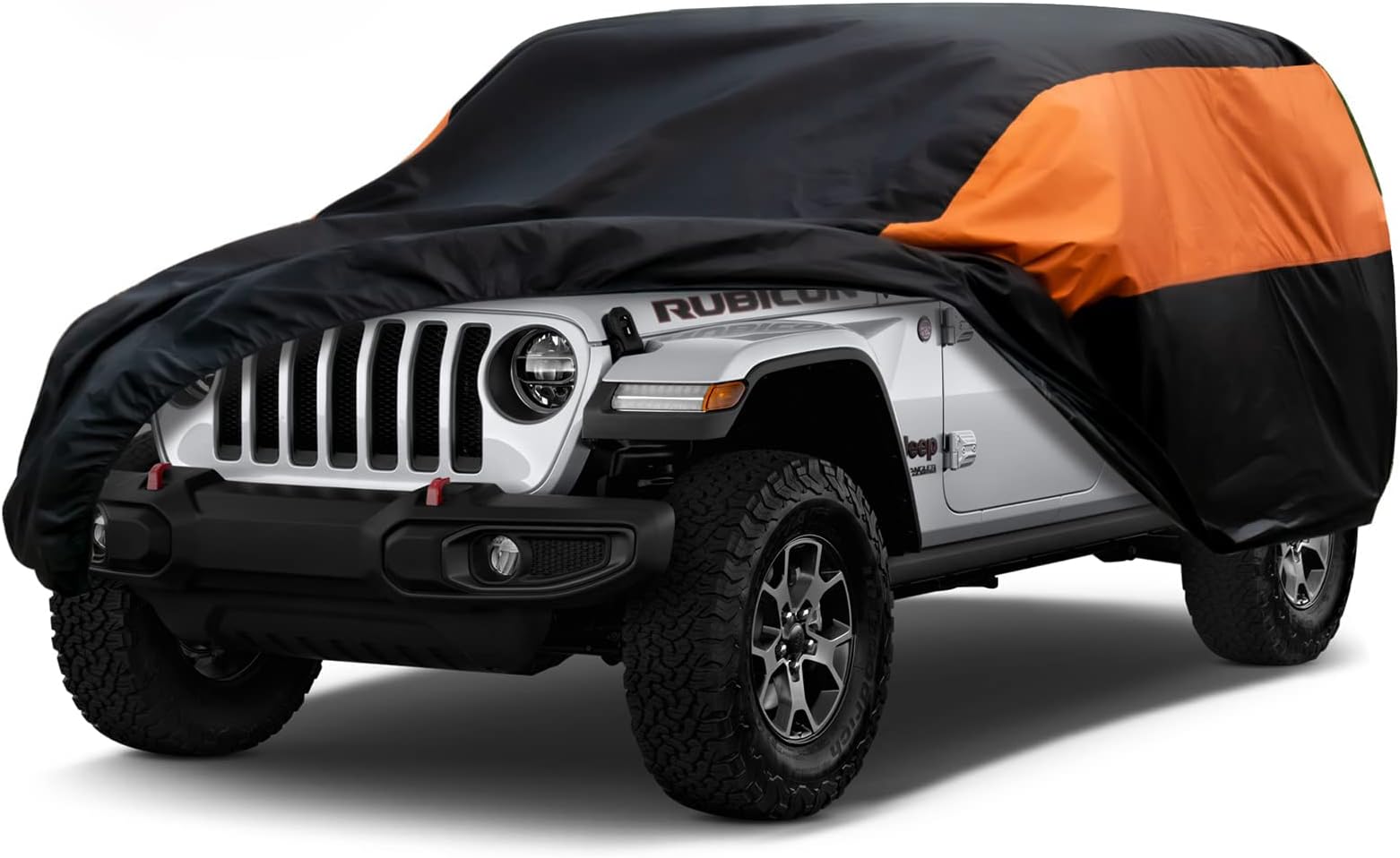 GUNHYI Car Cover Custom Fits Jeep Wrangler 4 Door JK Unlimited Sport/Sahara/Rubicon Waterproof All Weather, Full Exterior Cover Outdoor Snow Sun Uv Protection