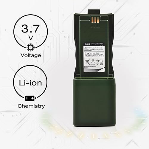 Miniatura 2 de ROWSHEP Paquete de 2 baterías de iones de litio BL-152 de 3.7 V 12 Ah de gran capacidad de repuesto para Walkie Talkie táctico Baofeng AR-152 con