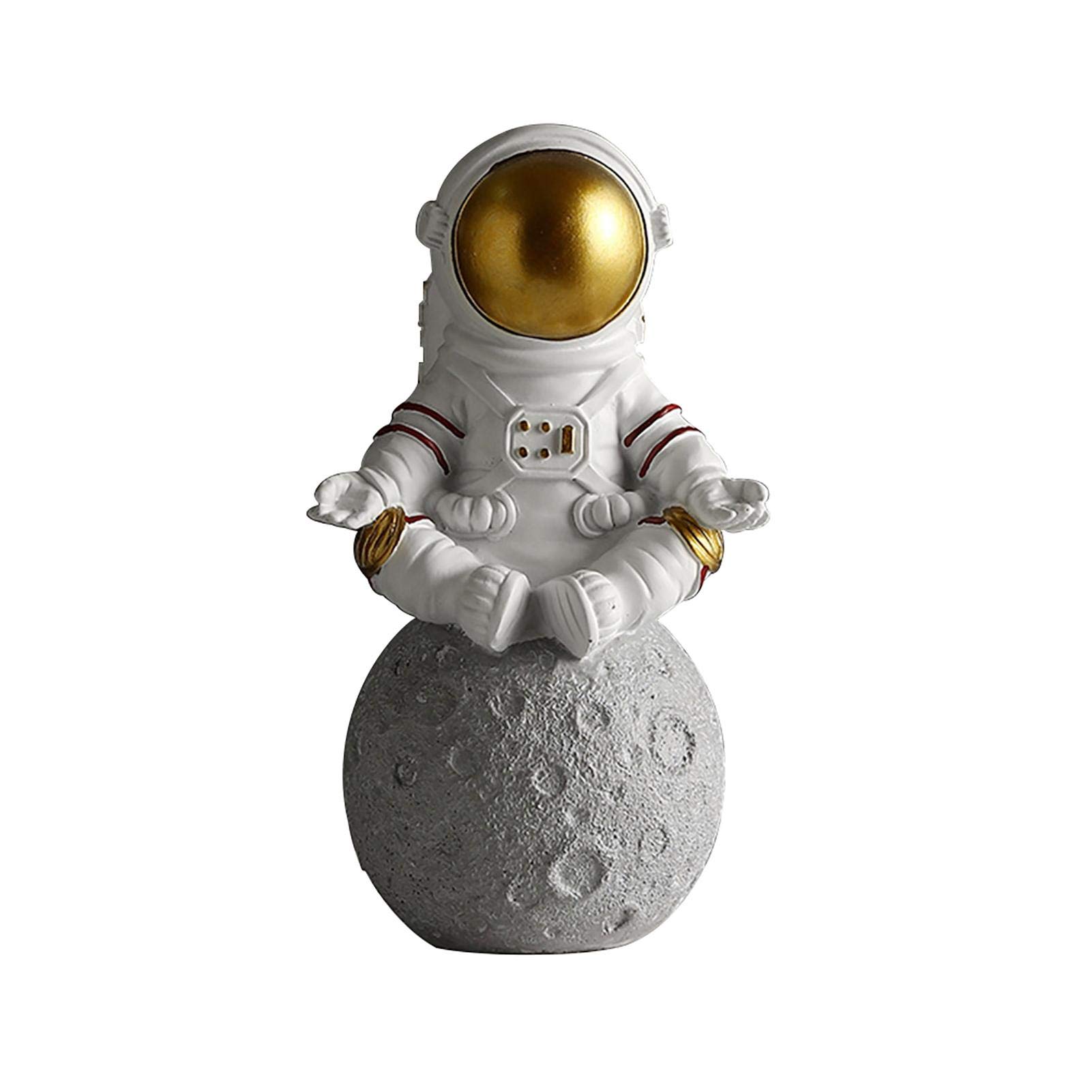 Astronaut Statue, Spaceman Figurine Sculpture Desktop Accessory Kids Boys Bedroom Decor Astronaut Themed Decoration Ornament