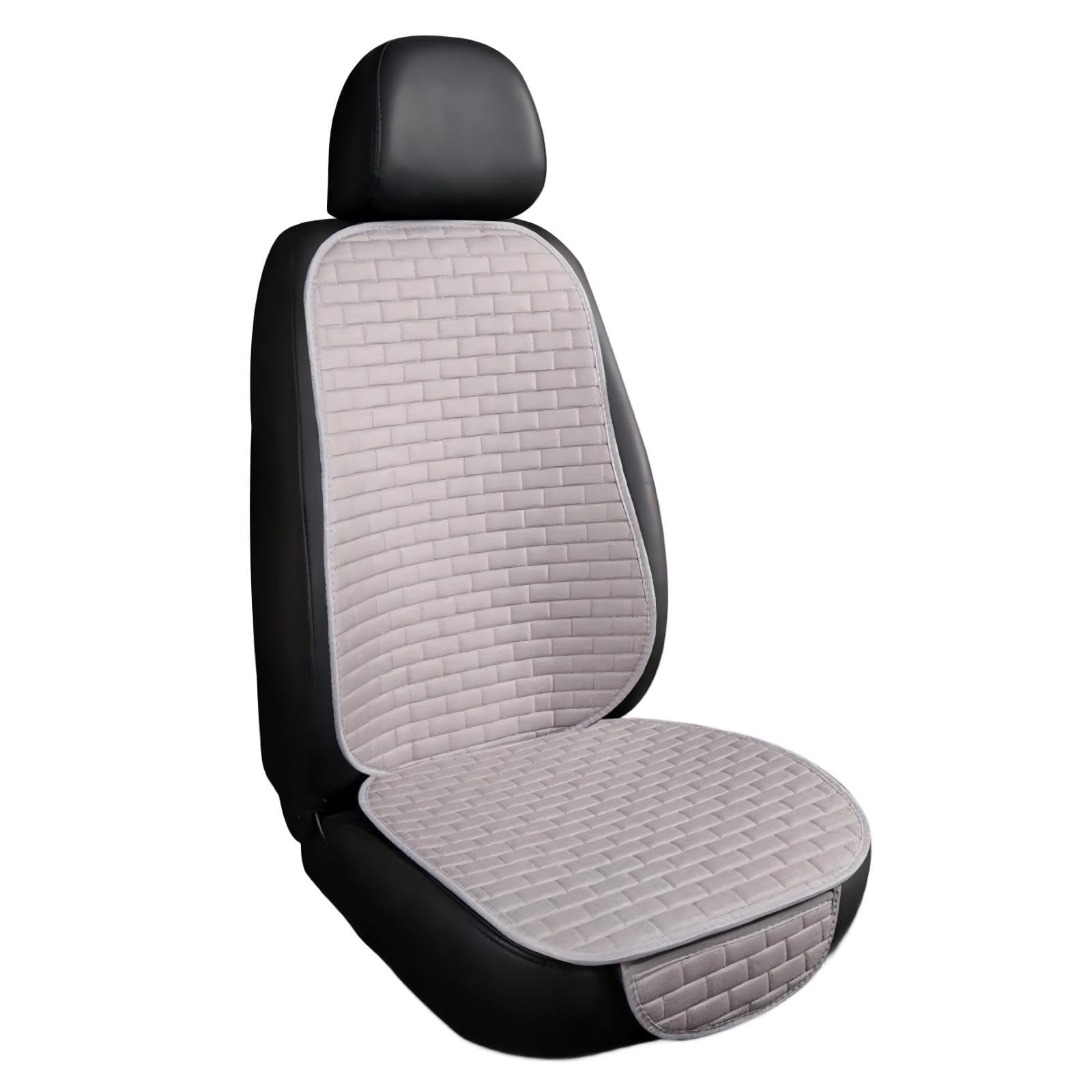 MDMDPYLCH Car Seat Cushion, for Dacia Sandero Stepway 3Gen 2Gen 2012-2025, Breathable Anti-Slip Durable Linen Seat Protector Pad Front Rear Seat Accessories,1setfront-C