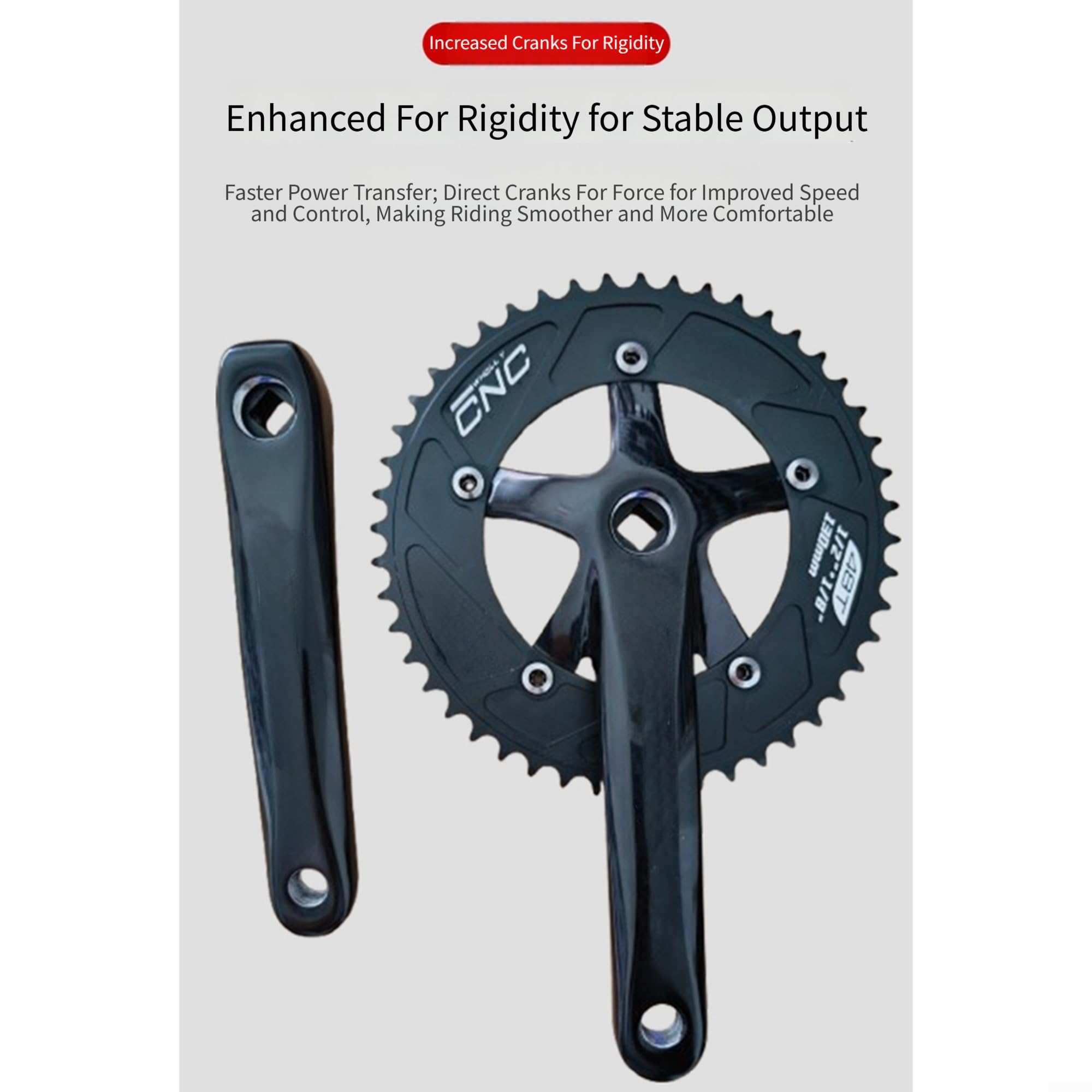 Guarnitura MTB 48T Lega Alluminio Nero Guarnitura MTB 48T Lega